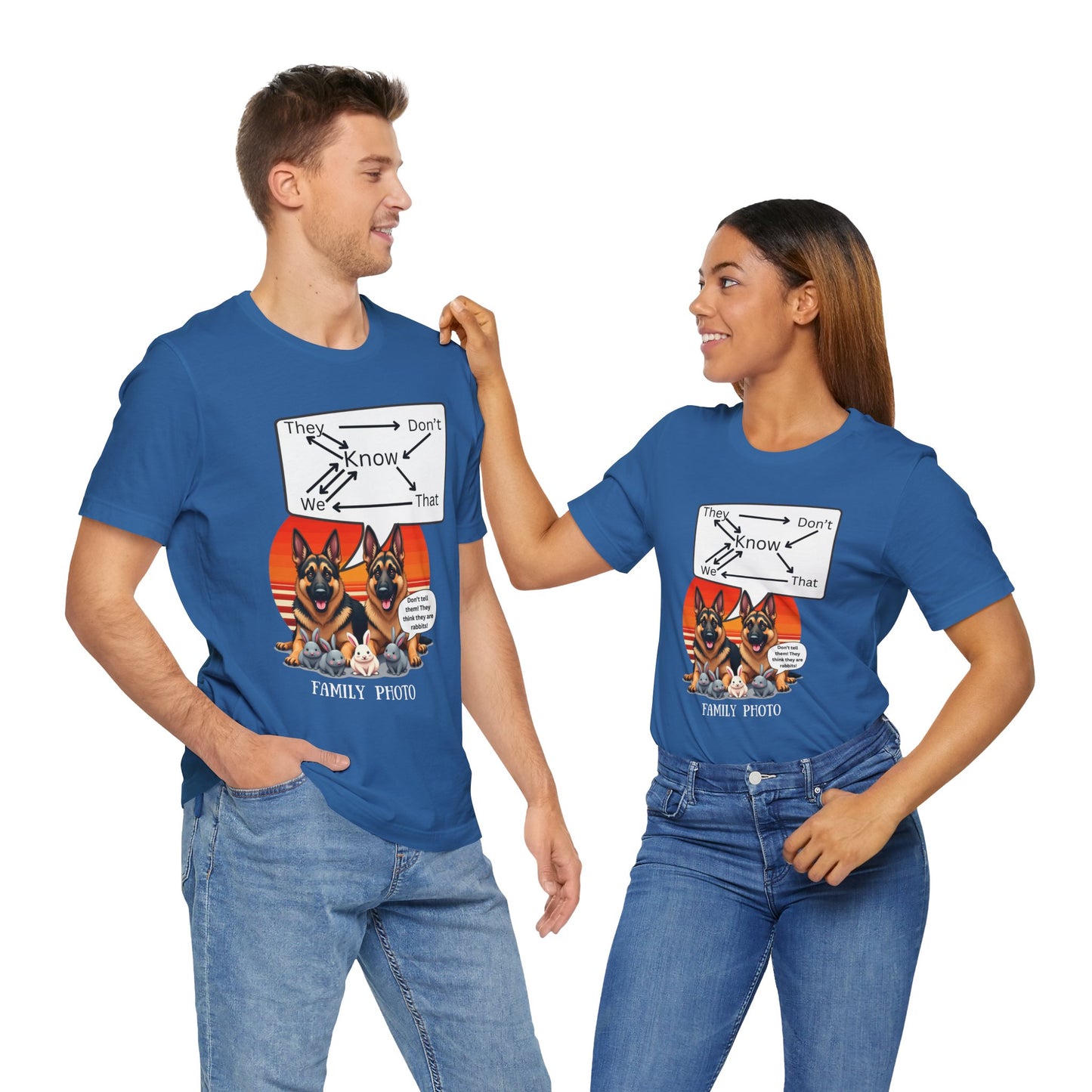 Funny Family Photo Dog Tee | Unisex Jersey Short Sleeve Shirt