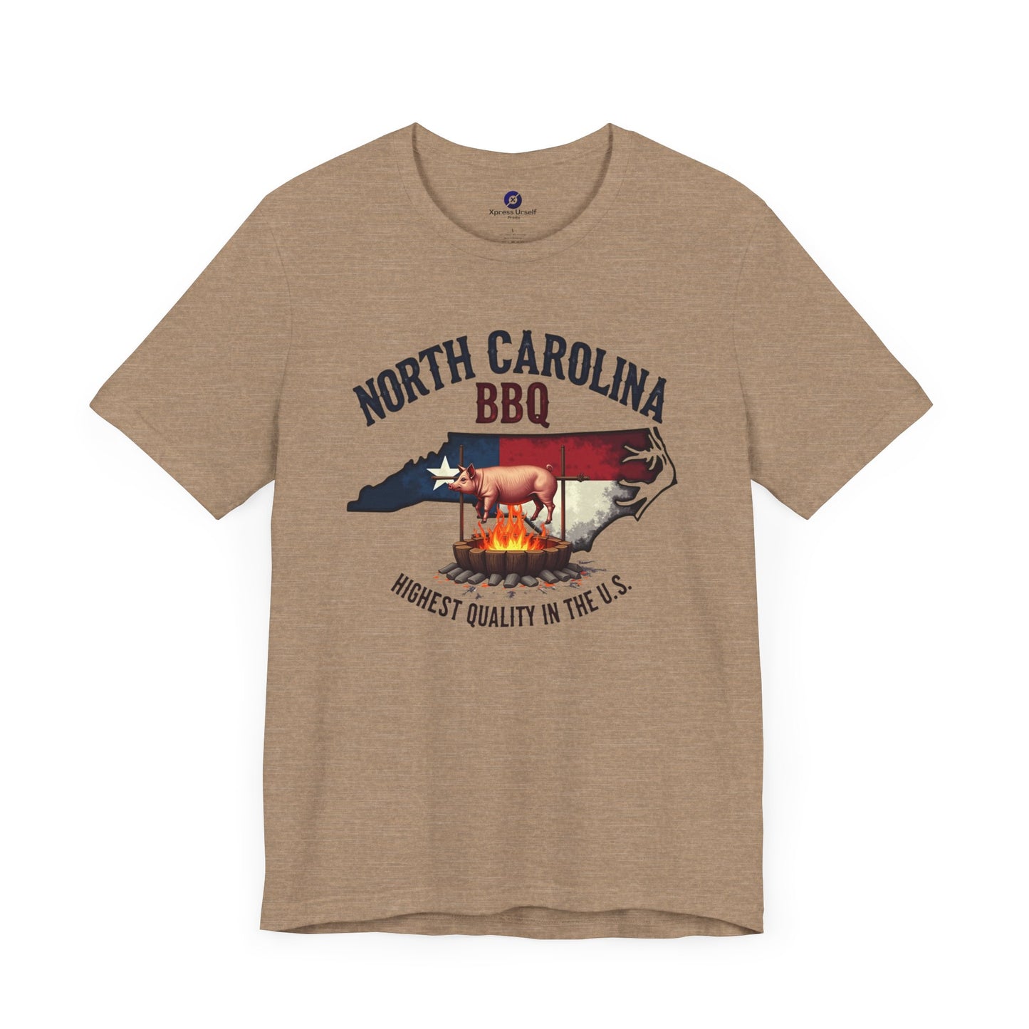North Carolina BBQ Unisex Short Sleeve Tee - Perfect for BBQ Lovers