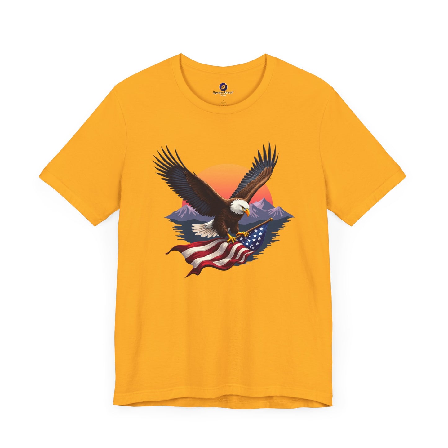 Patriotic Eagle Graphic Tee - Unisex Jersey Short Sleeve T-Shirt