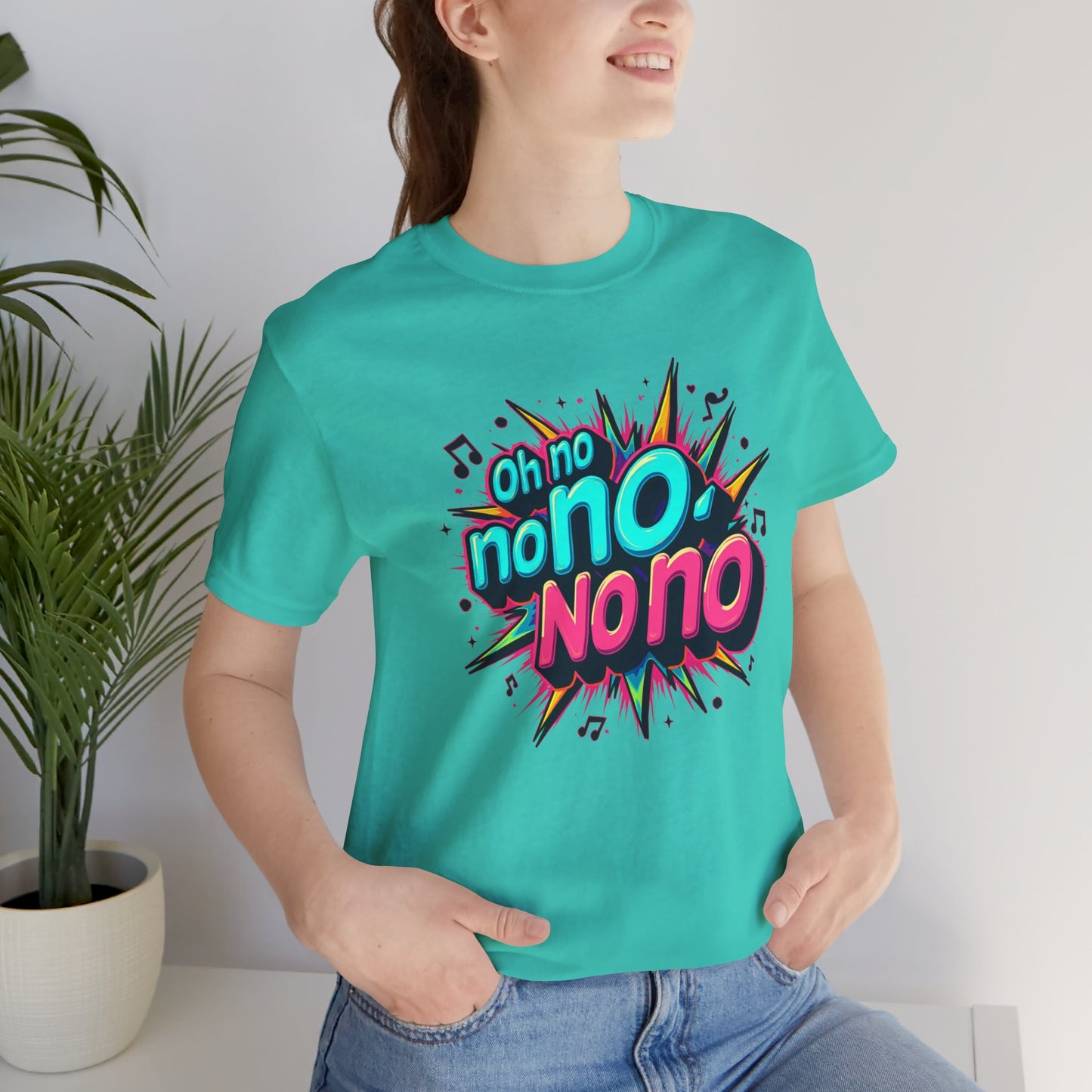 Fun Graphic Tee - 'Oh No' Music Inspired Unisex Jersey Short Sleeve Shirt