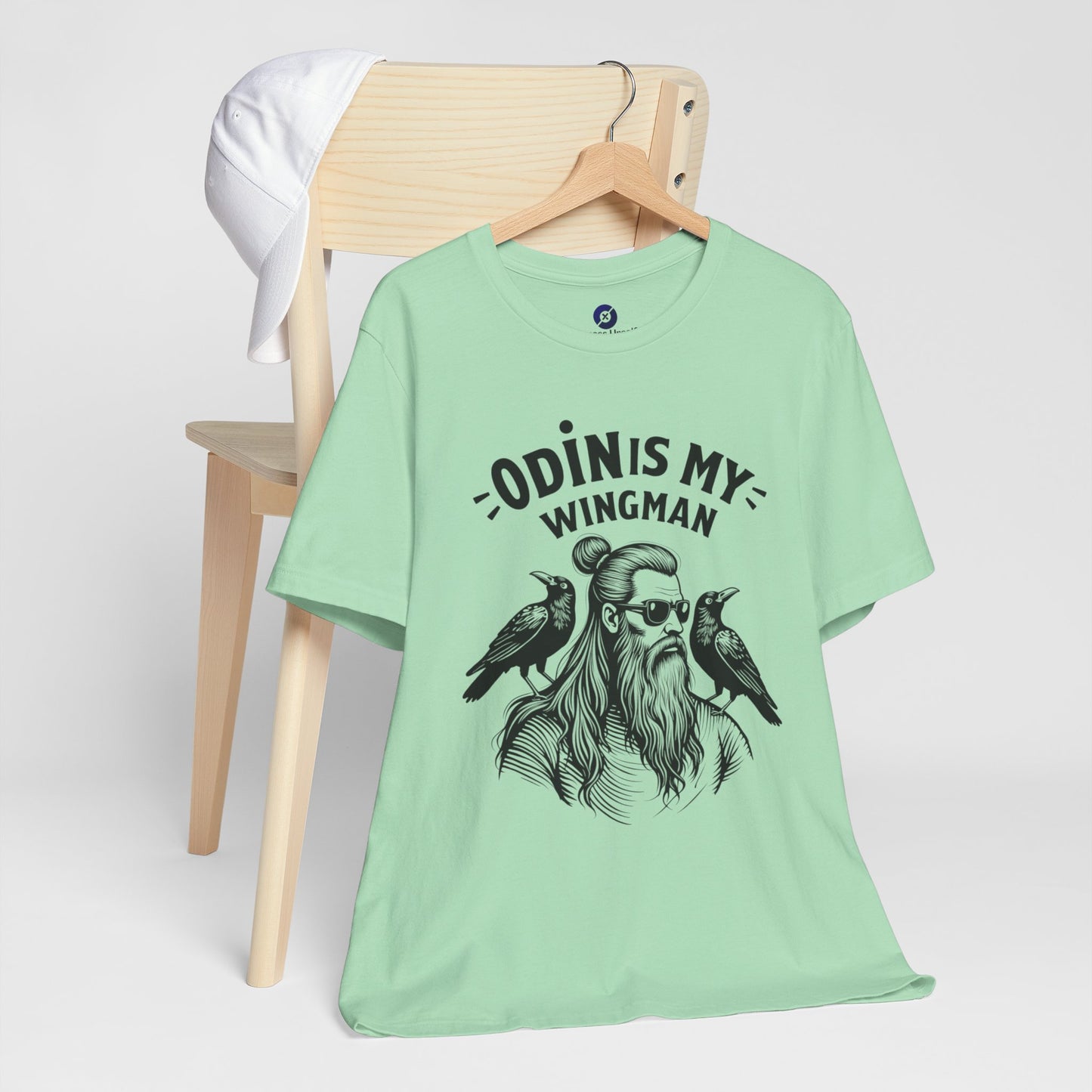 Odin's My Wingman Graphic Tee - Unisex Jersey Short Sleeve Shirt for Mythology Lovers