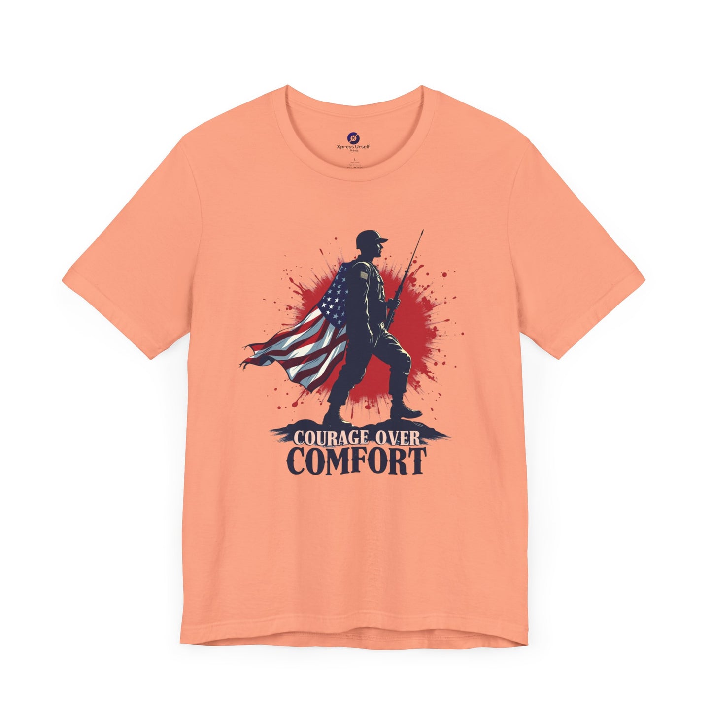 Courage Over Comfort Unisex Short Sleeve Tee - Patriotic T-Shirt