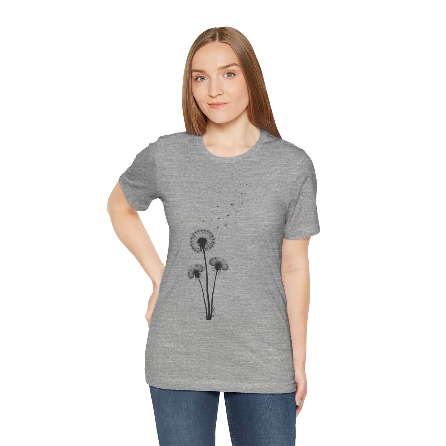 Dandelion Dreams Unisex Jersey Short Sleeve Tee - Nature-Inspired Tee for Relaxed Vibes