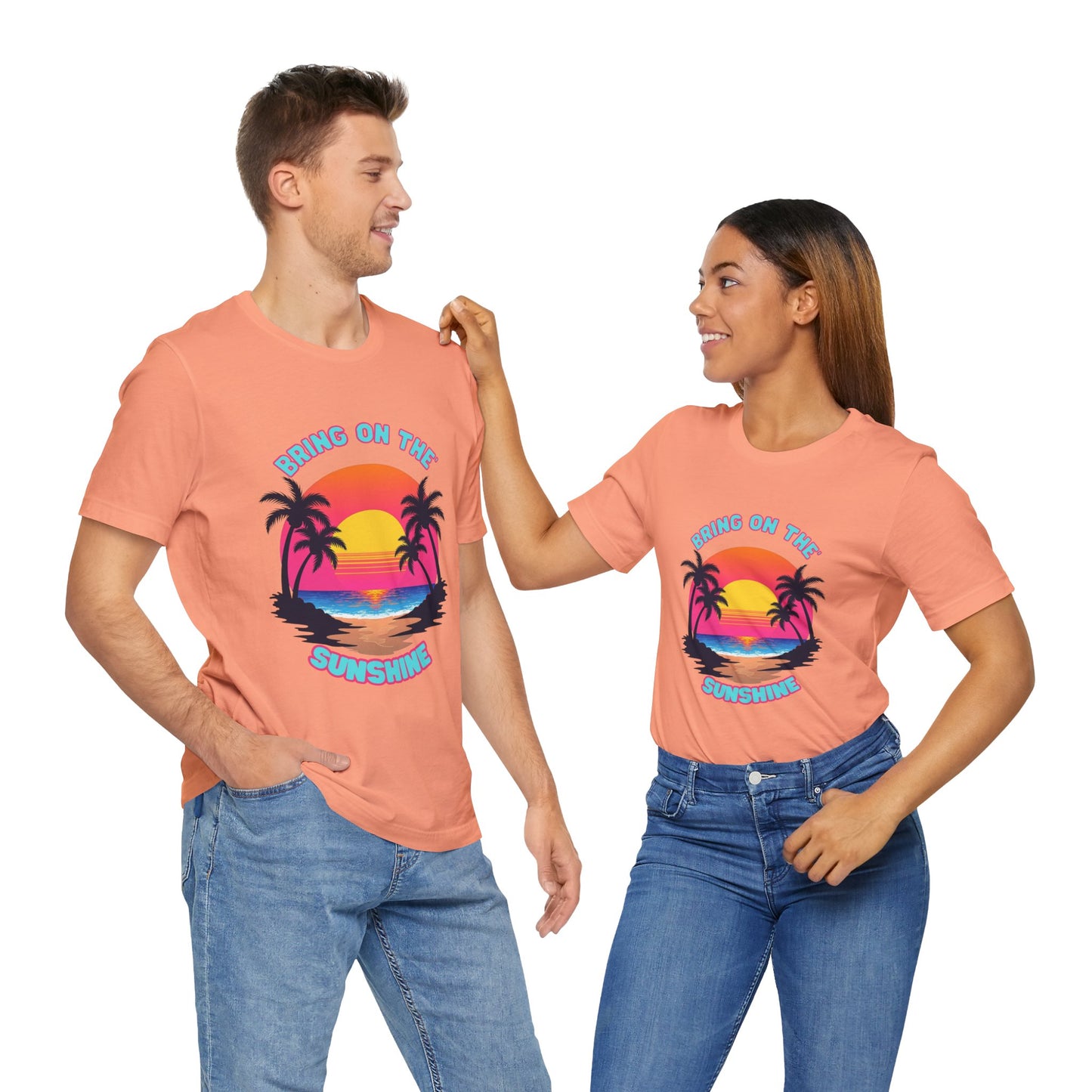 Unisex Jersey Tee - 'Bring on the Sunshine' Tropical Vibe
