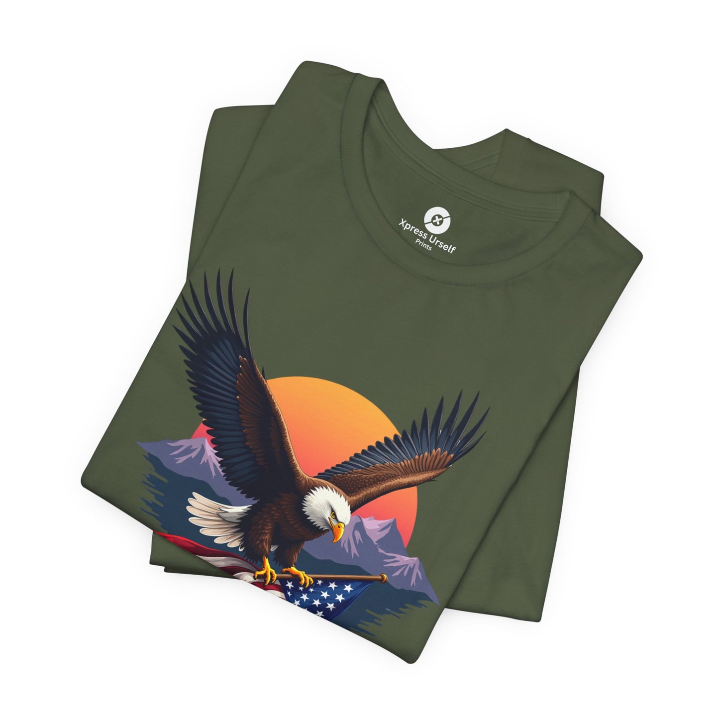 Patriotic Eagle Graphic Tee - Unisex Jersey Short Sleeve T-Shirt