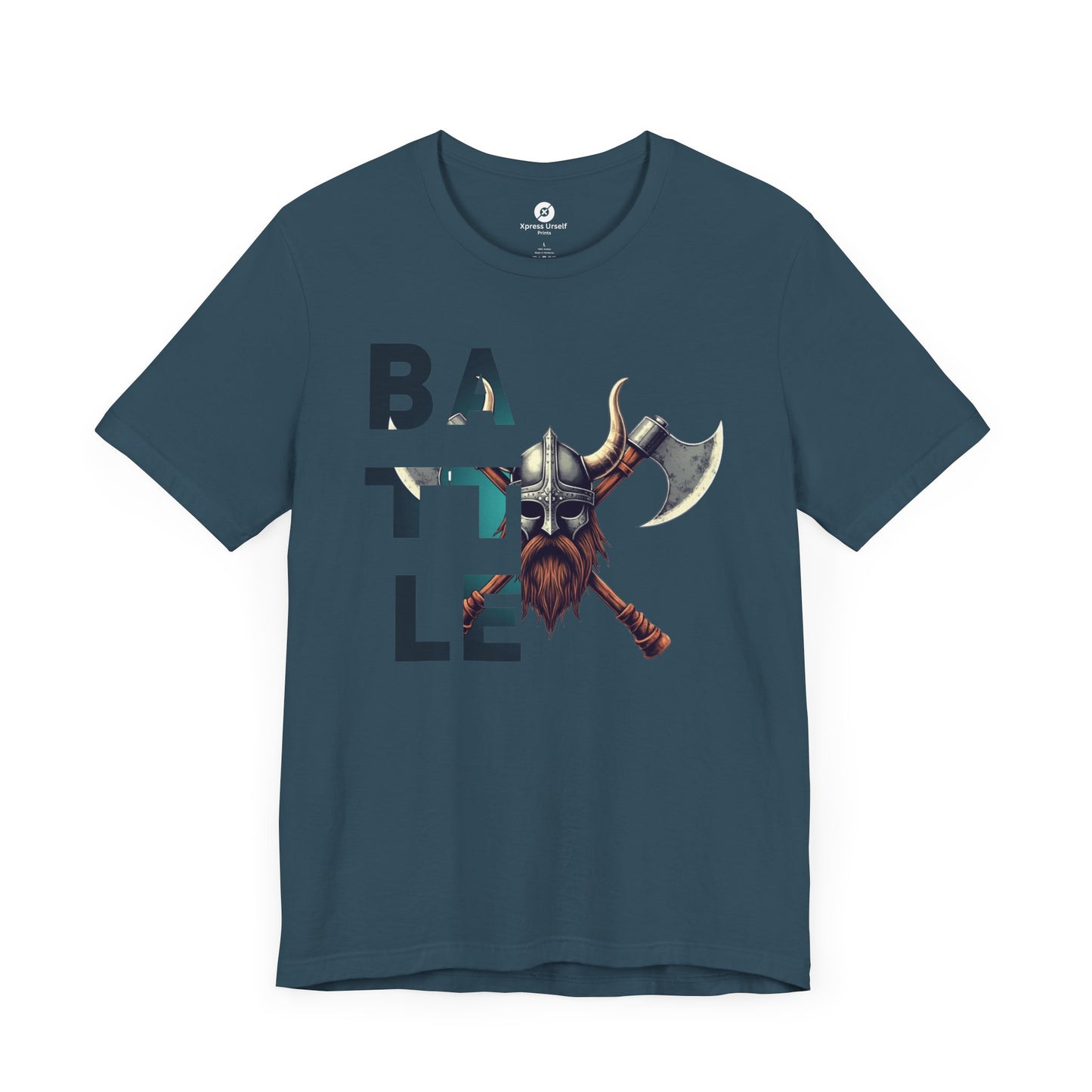 Battle Warrior Unisex Jersey Tee - Fierce Graphic T-Shirt for Gamers and Warrior Enthusiasts