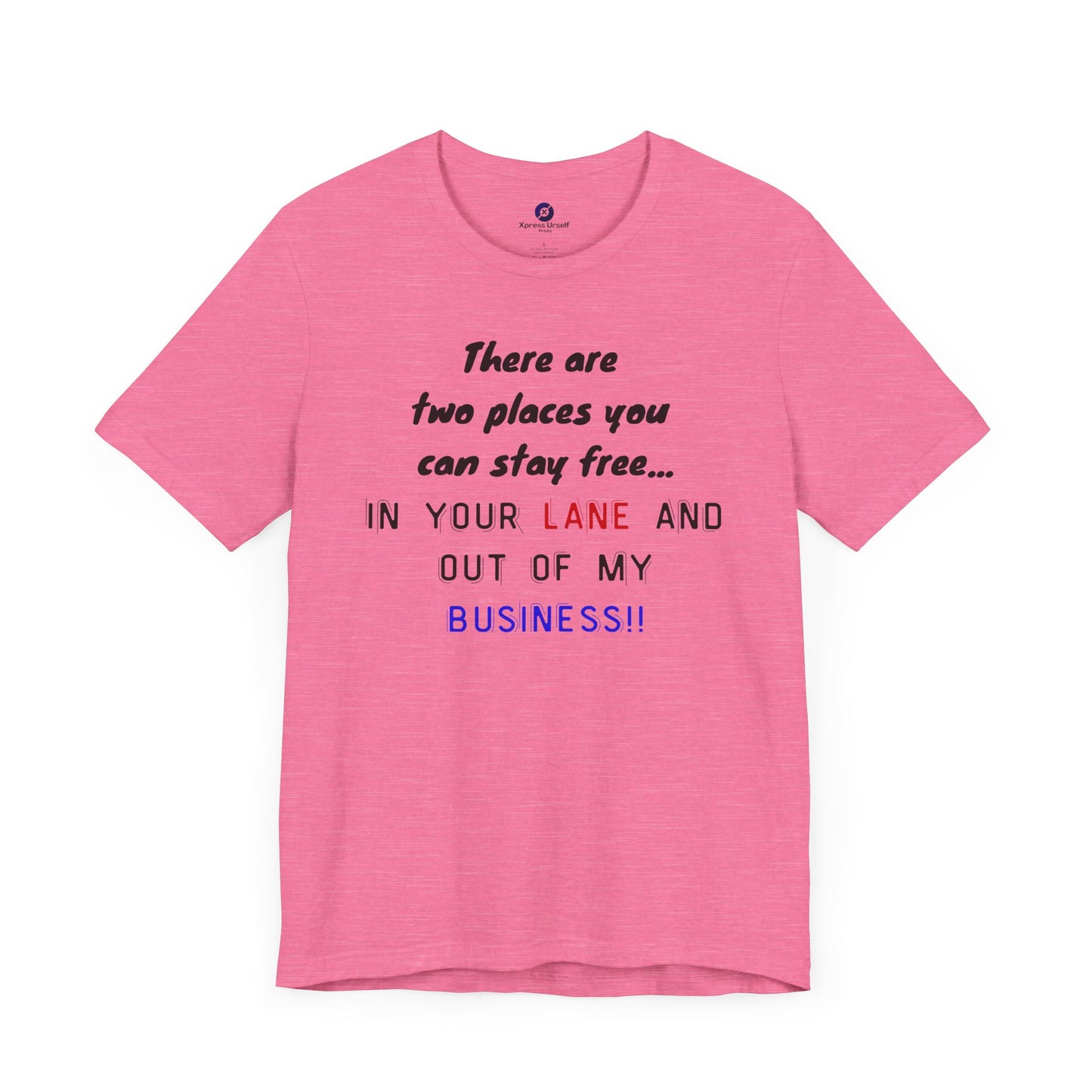 Funny Quote Unisex Jersey Tee - Stay in Your Lane