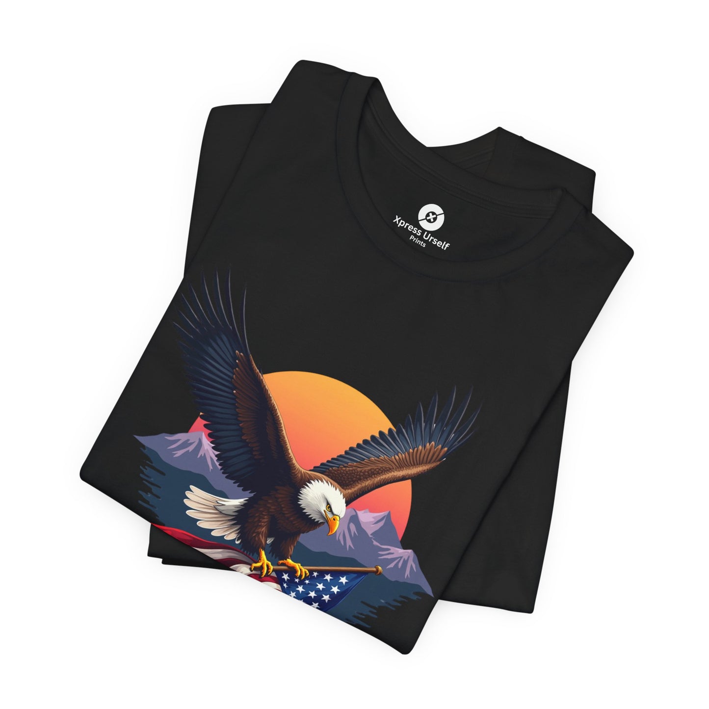 Patriotic Eagle Graphic Tee - Unisex Jersey Short Sleeve T-Shirt