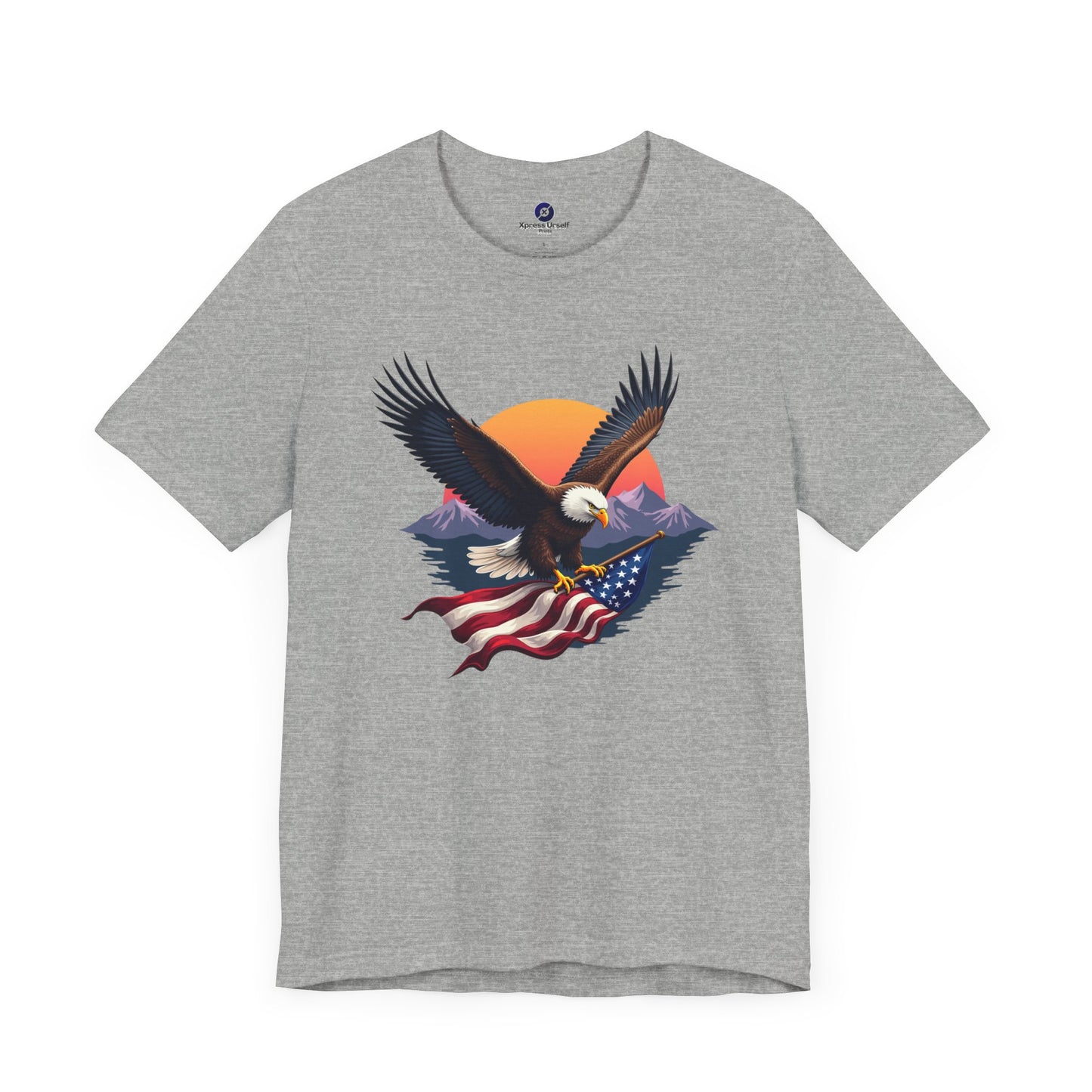 Patriotic Eagle Graphic Tee - Unisex Jersey Short Sleeve T-Shirt