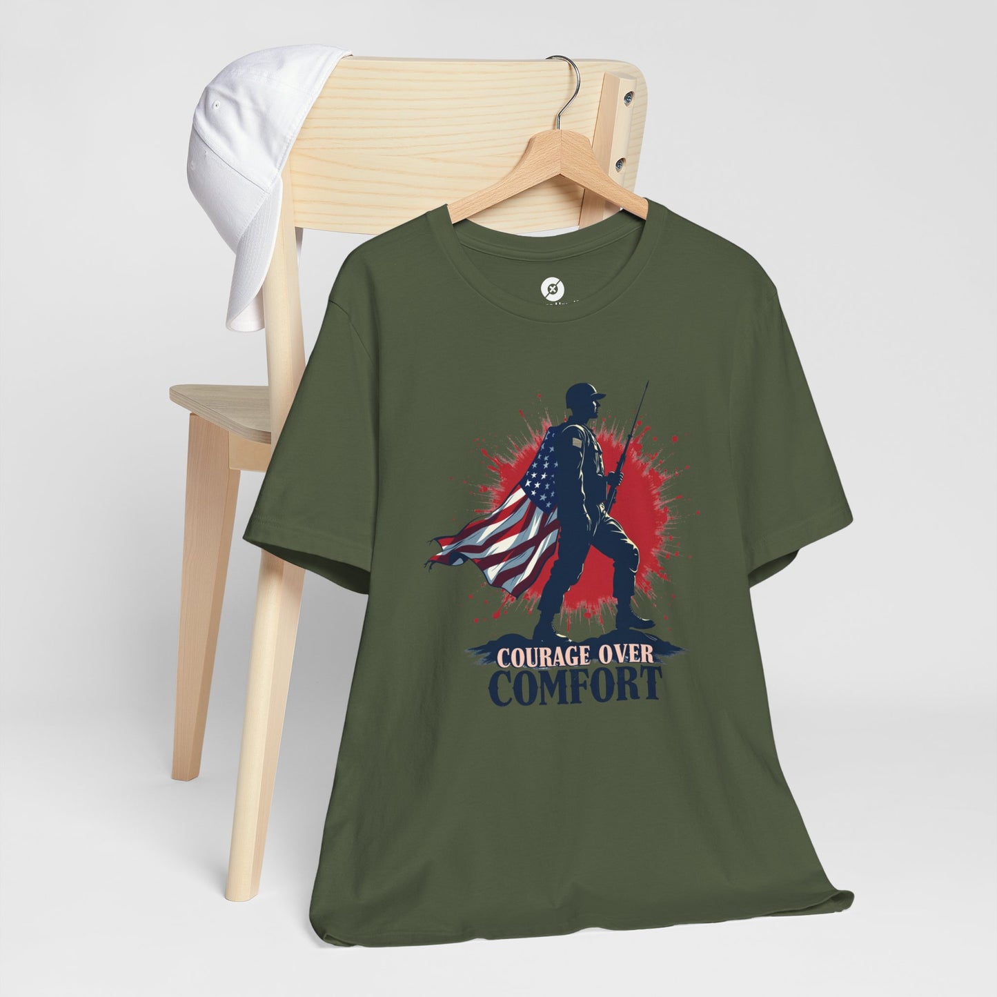 Courage Over Comfort Unisex Short Sleeve Tee - Patriotic T-Shirt