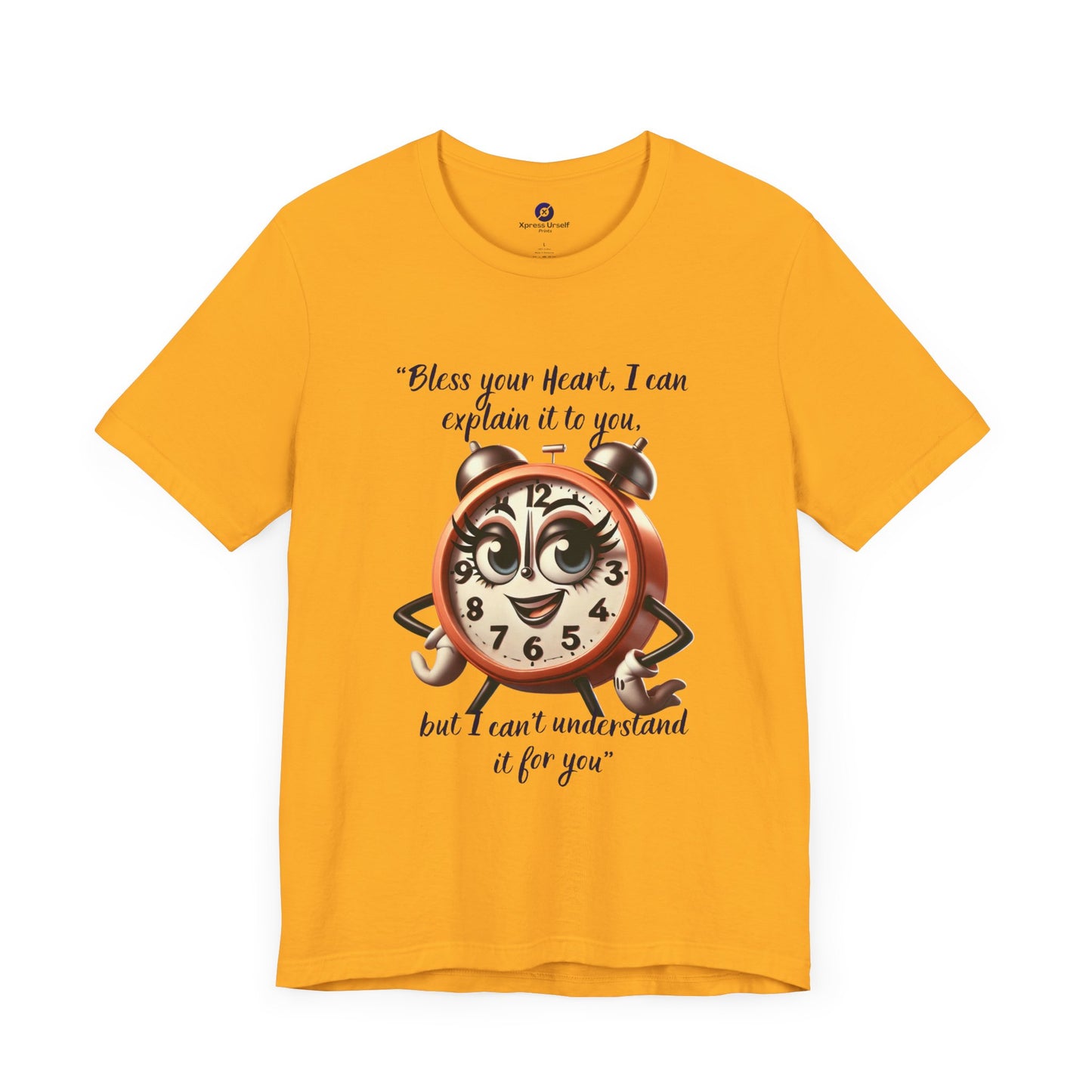 Quirky Clock Graphic Tee - "Bless Your Heart" Quote