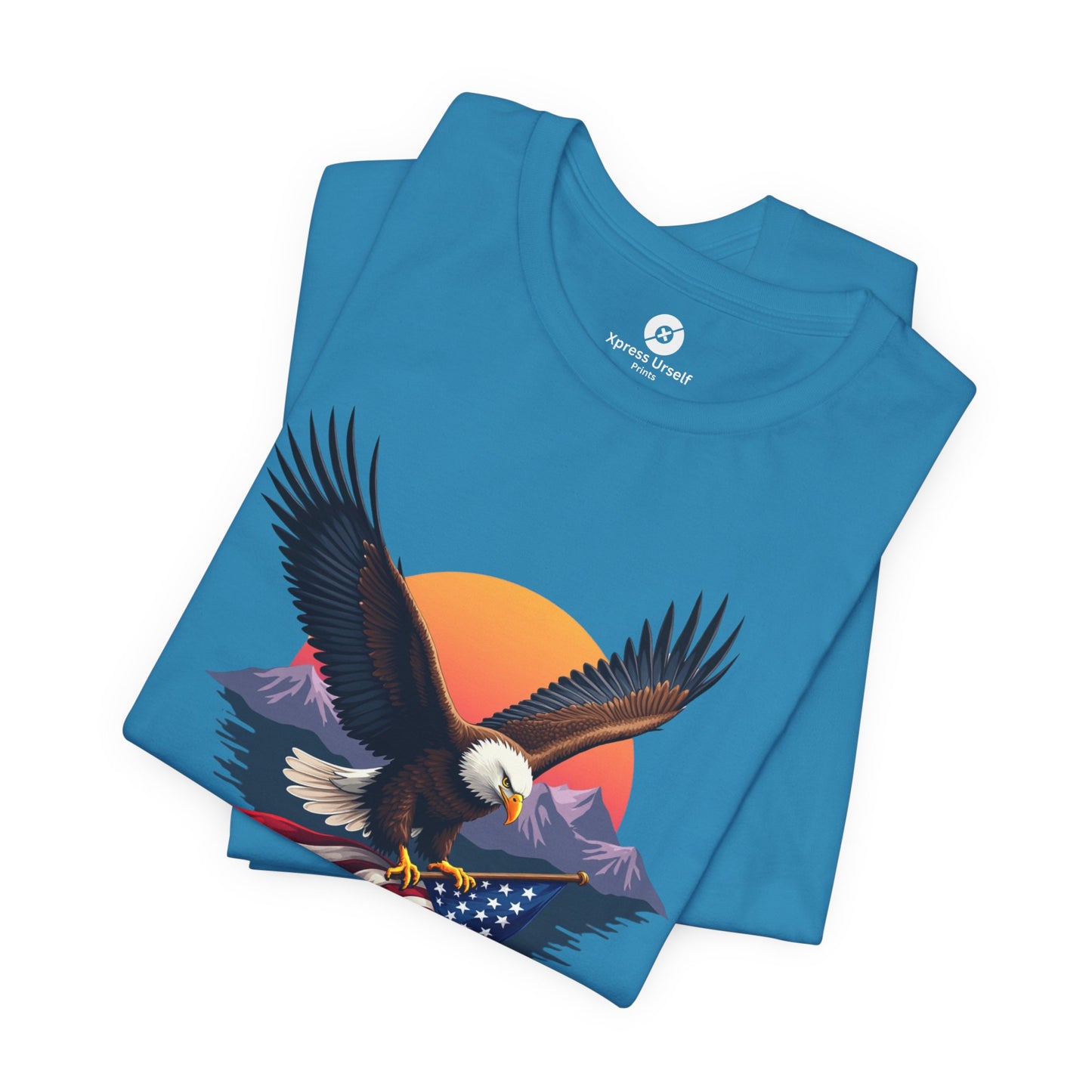 Patriotic Eagle Graphic Tee - Unisex Jersey Short Sleeve T-Shirt