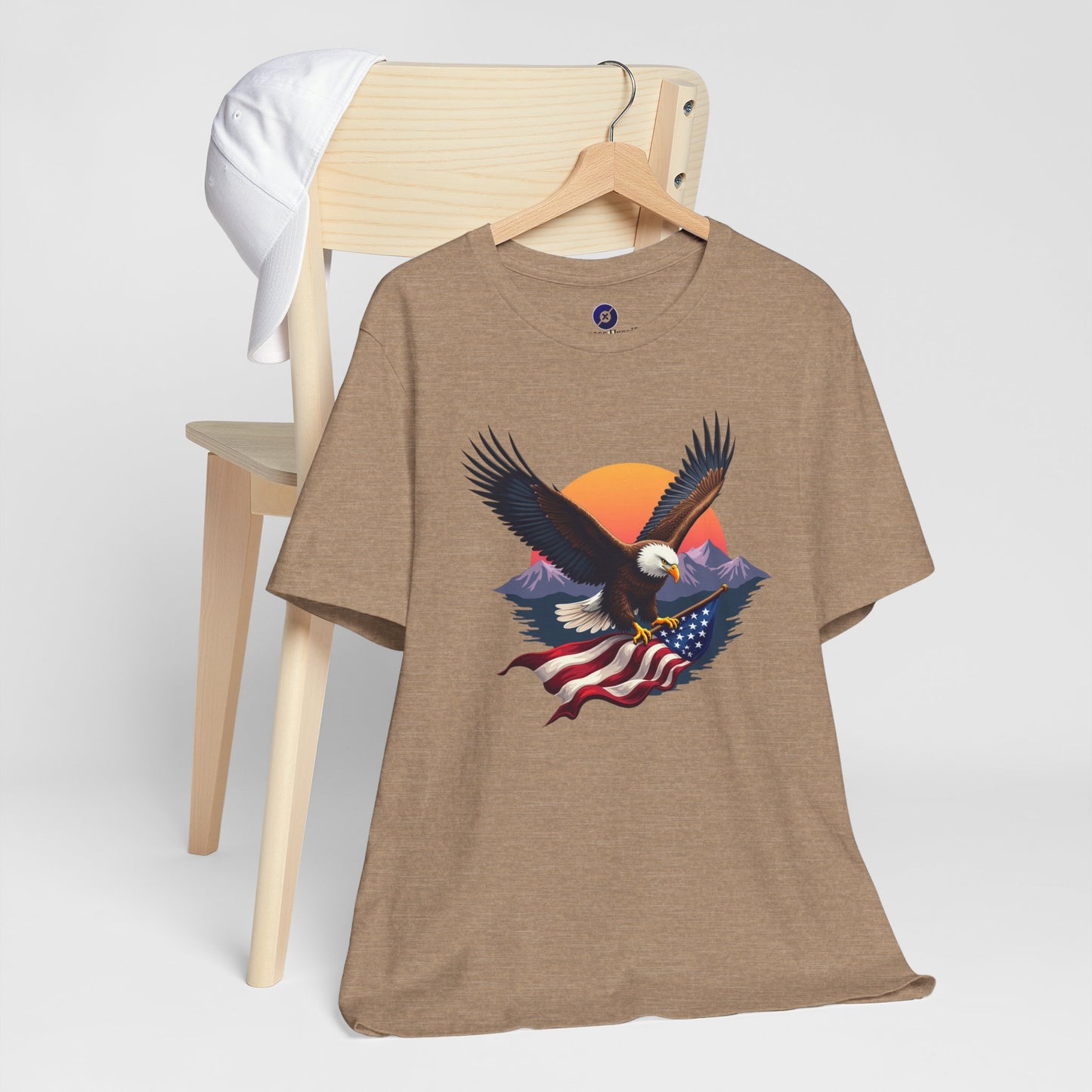 Patriotic Eagle Graphic Tee - Unisex Jersey Short Sleeve T-Shirt