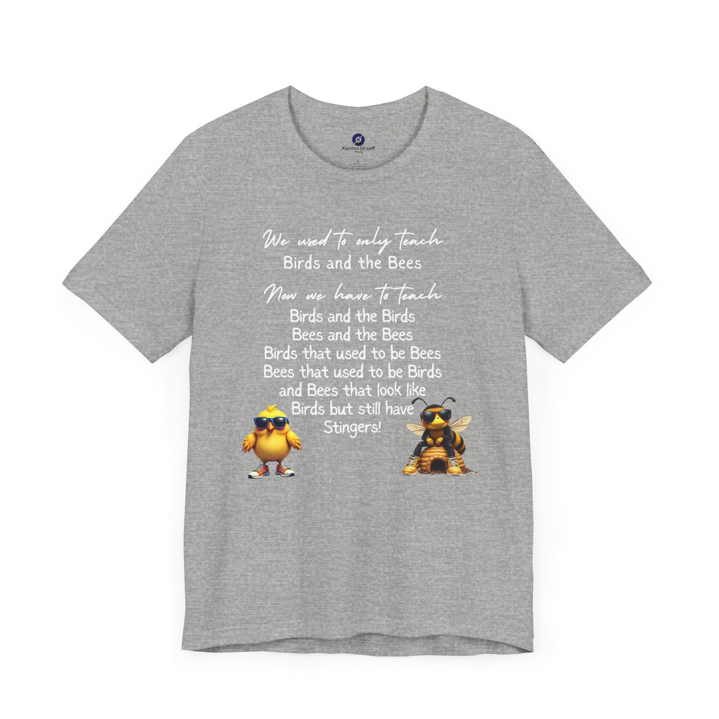 Funny Birds and Bees Tee - Unisex Short Sleeve T-Shirt, Parenting Humor Shirt, Educational Gift, Adult Humor, Nature Lover Tee