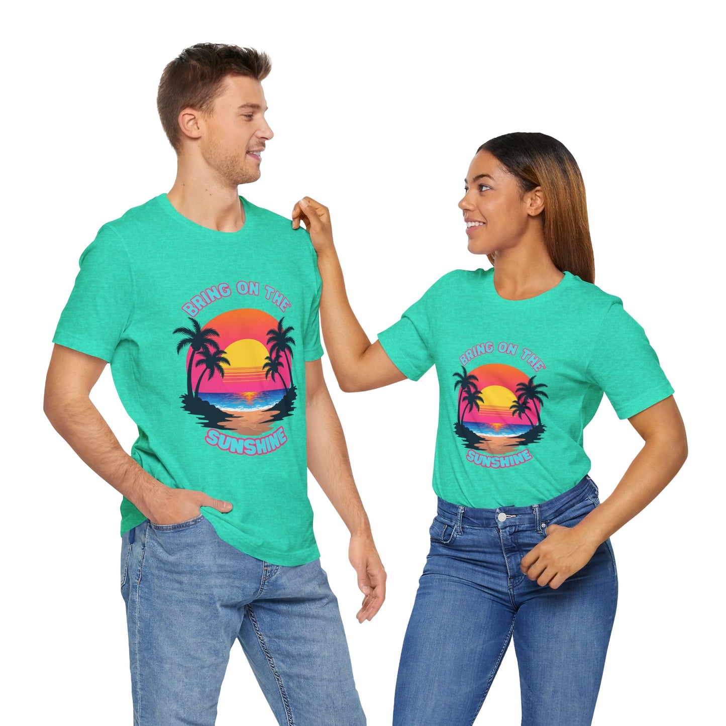 Unisex Jersey Tee - 'Bring on the Sunshine' Tropical Vibe
