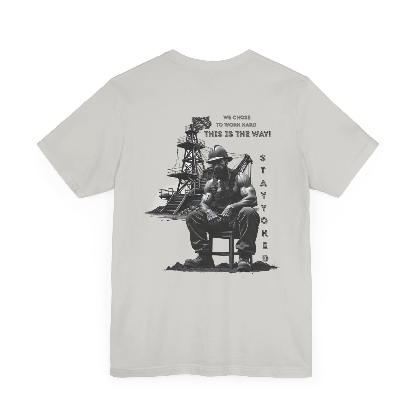 Work Hard Stay Yoked Tee, Motivational T-Shirt, Gift for Fitness Lovers, Unisex Casual Wear, Father's Day Gift, Gym Apparel