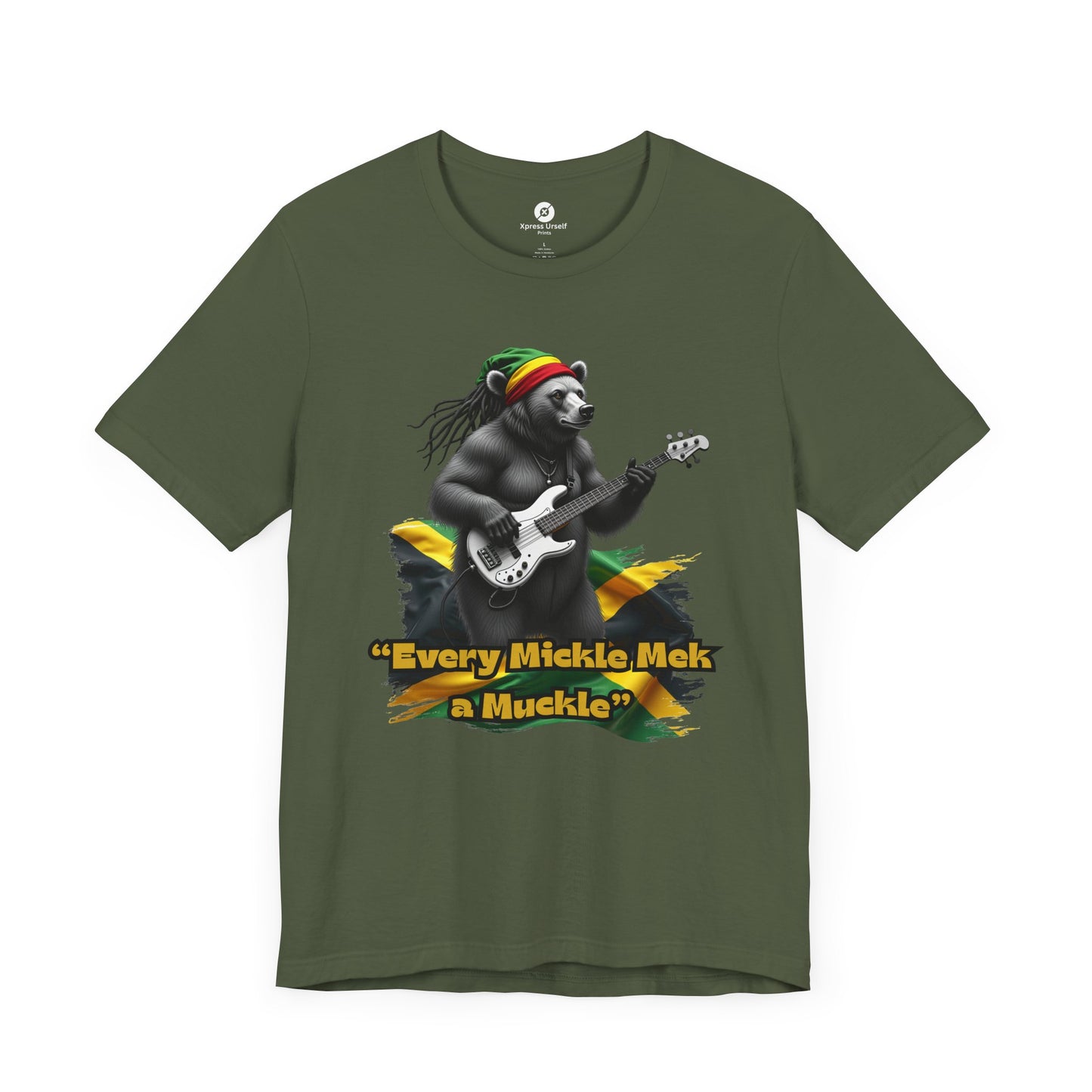 Reggae Panda T-Shirt - "Every Mickle Mek a Muckle" - Unisex Jersey Tee