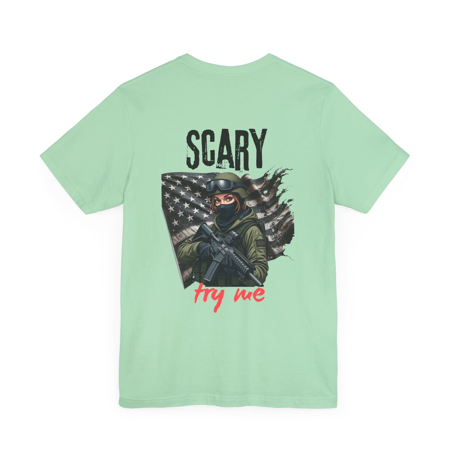 Female Scary Graphic Tee - Unisex Short Sleeve T-Shirt for Bold Statements