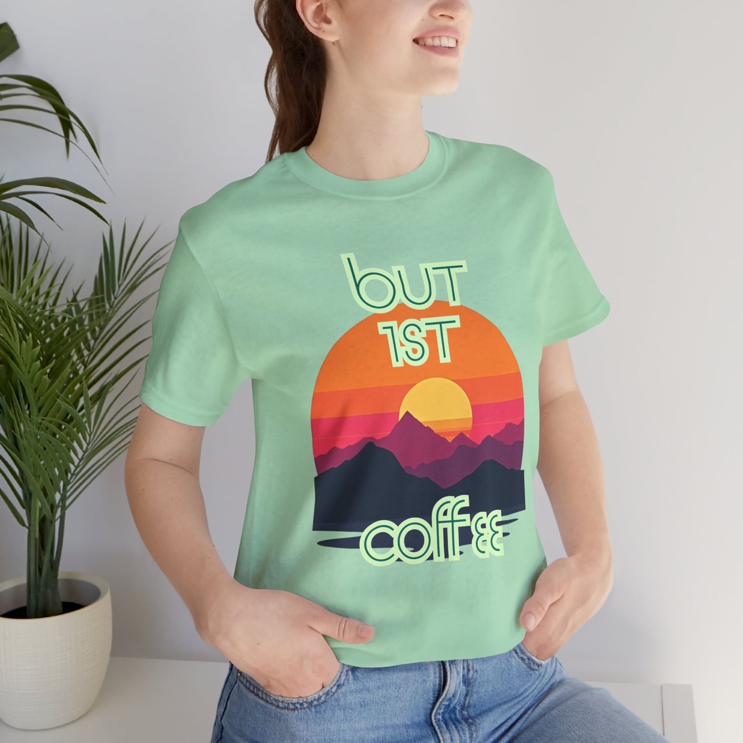 But First Coffee Unisex Jersey Tee - Fun Graphic Tee for Coffee Lovers