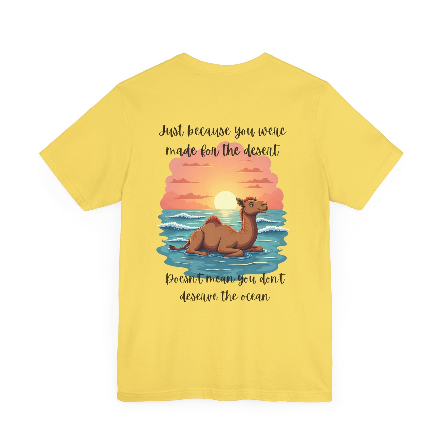 Desert Meets Ocean Tee - Inspirational Camel Graphic Shirt