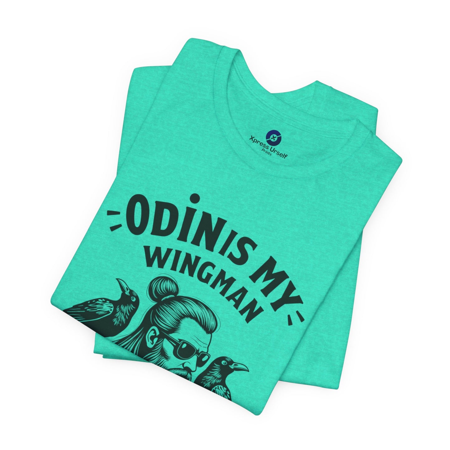 Odin's My Wingman Graphic Tee - Unisex Jersey Short Sleeve Shirt for Mythology Lovers