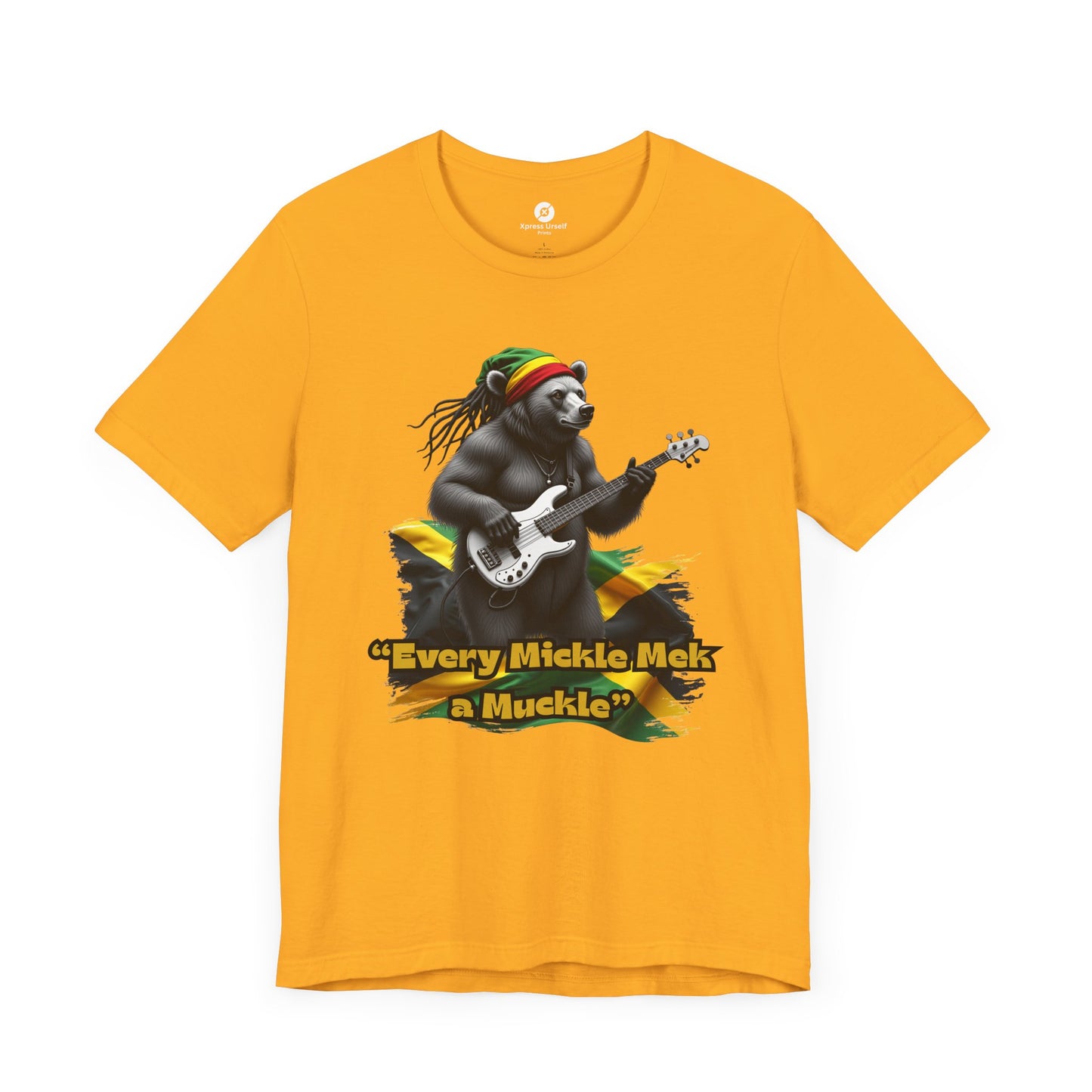 Reggae Panda T-Shirt - "Every Mickle Mek a Muckle" - Unisex Jersey Tee