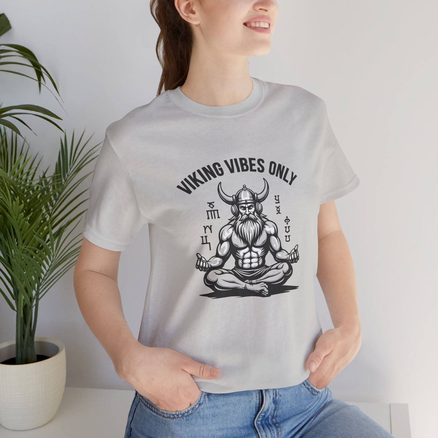 Viking Vibes Only Unisex Tee - Casual Graphic T-Shirt for Norse Mythology Fans