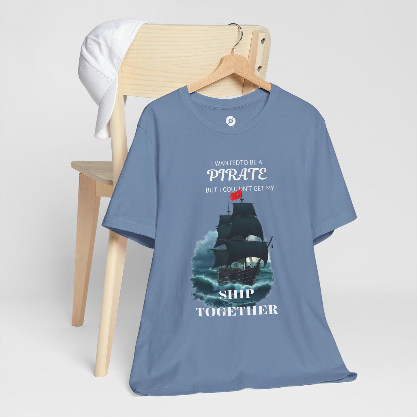 Pirate Humor Unisex Jersey Tee - "I Wanted to Be a Pirate But I Couldn't Get My Ship Together"