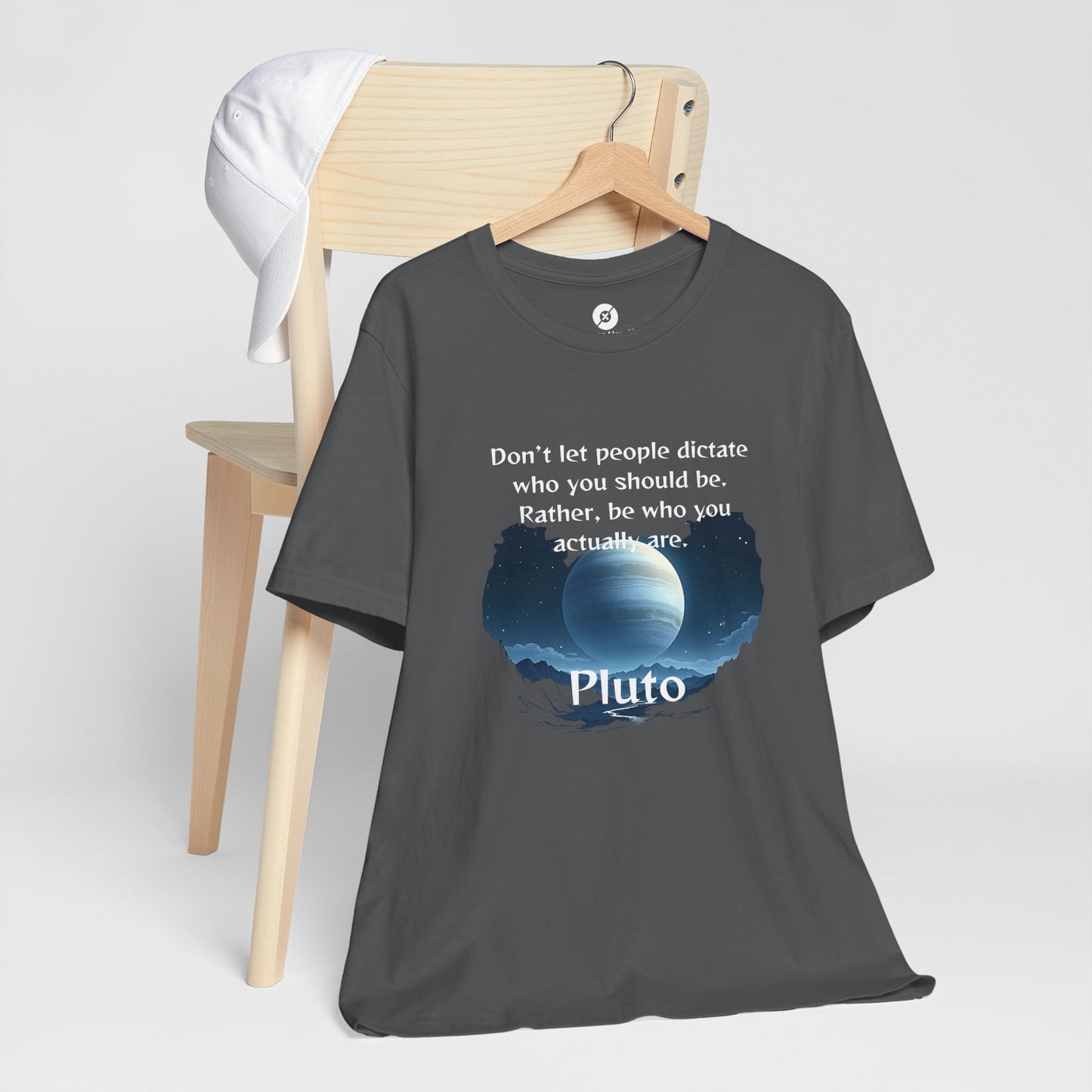 Inspirational Pluto Graphic Tee - Be Who You Are