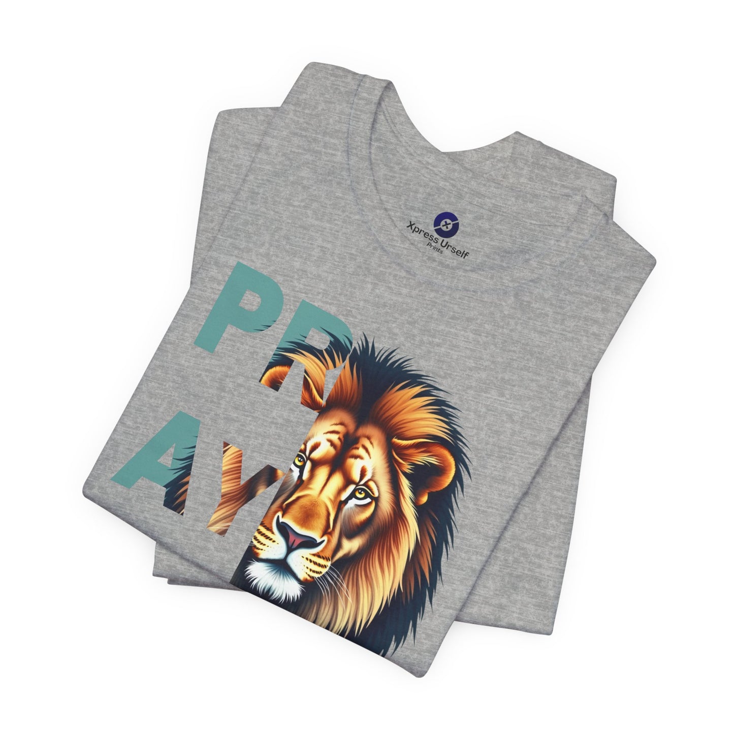 Prayer Lion Unisex Jersey Tee - Faith & Strength Shirt