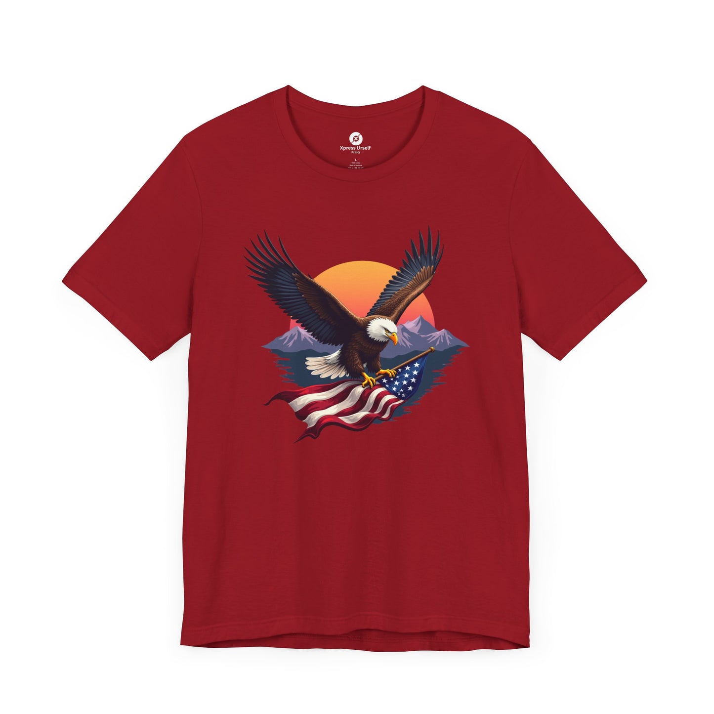 Patriotic Eagle Graphic Tee - Unisex Jersey Short Sleeve T-Shirt