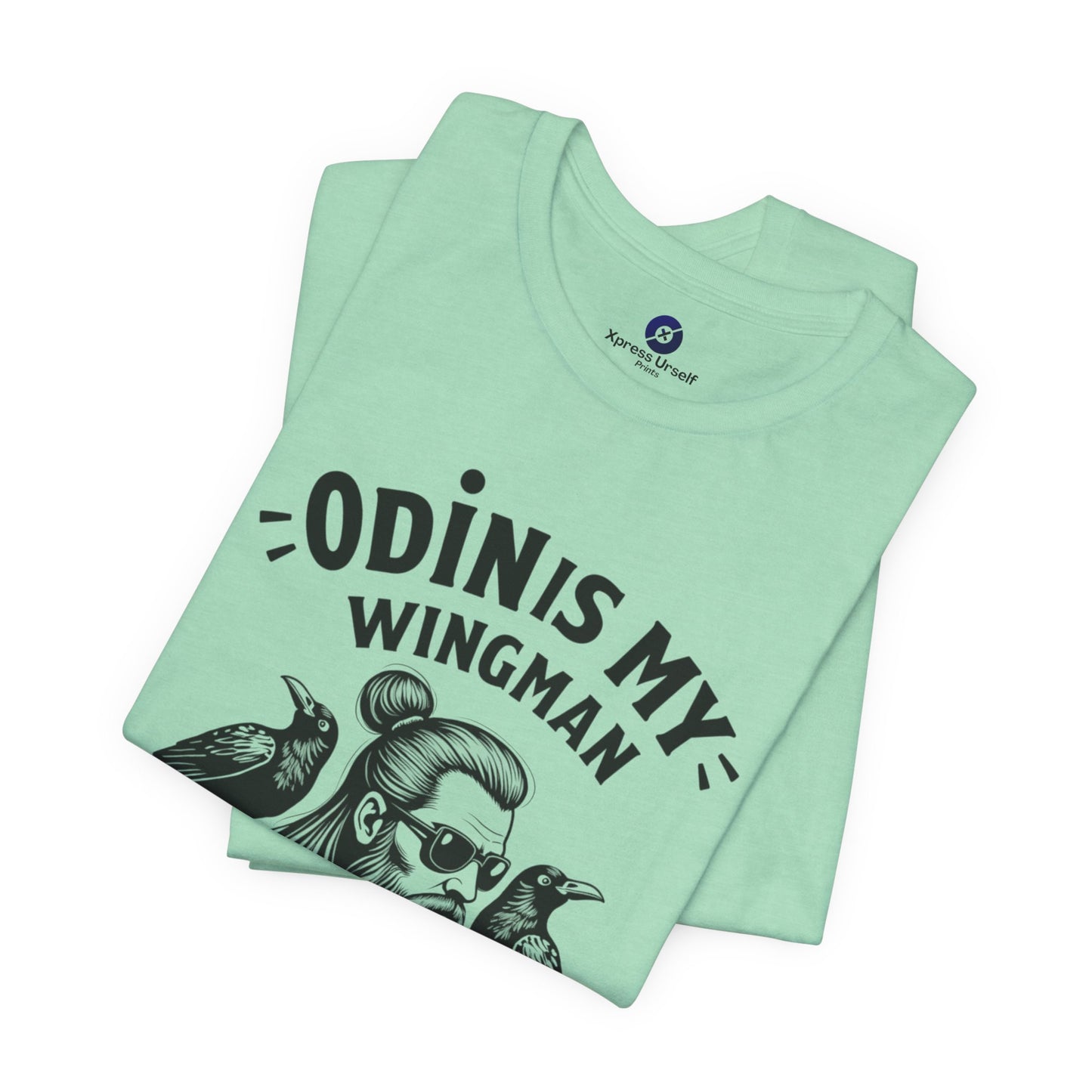 Odin's My Wingman Graphic Tee - Unisex Jersey Short Sleeve Shirt for Mythology Lovers