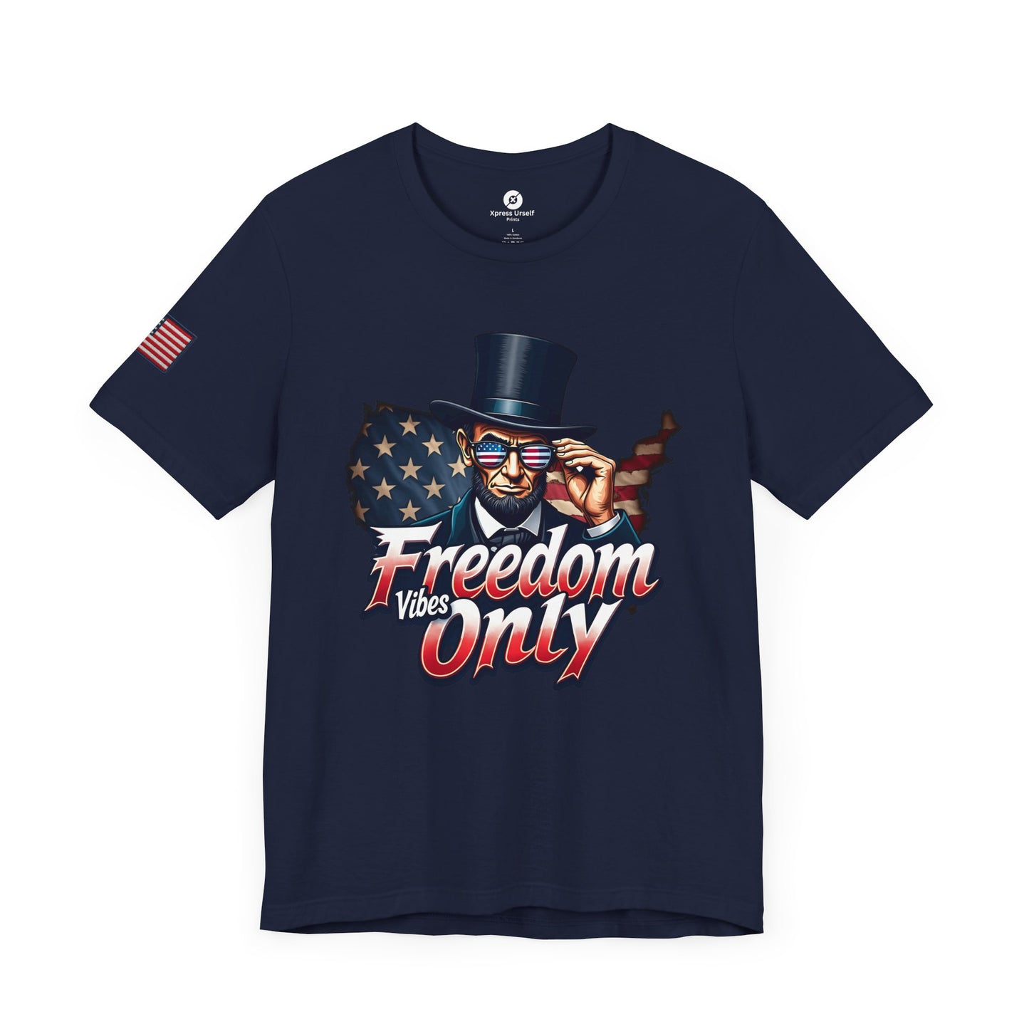 Freedom Vibes Only Unisex Short Sleeve Tee - Patriotic Graphic T-Shirt