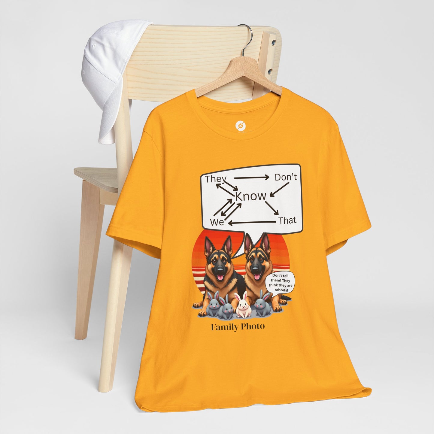 Funny Family Photo Dog Tee | Unisex Jersey Short Sleeve Shirt