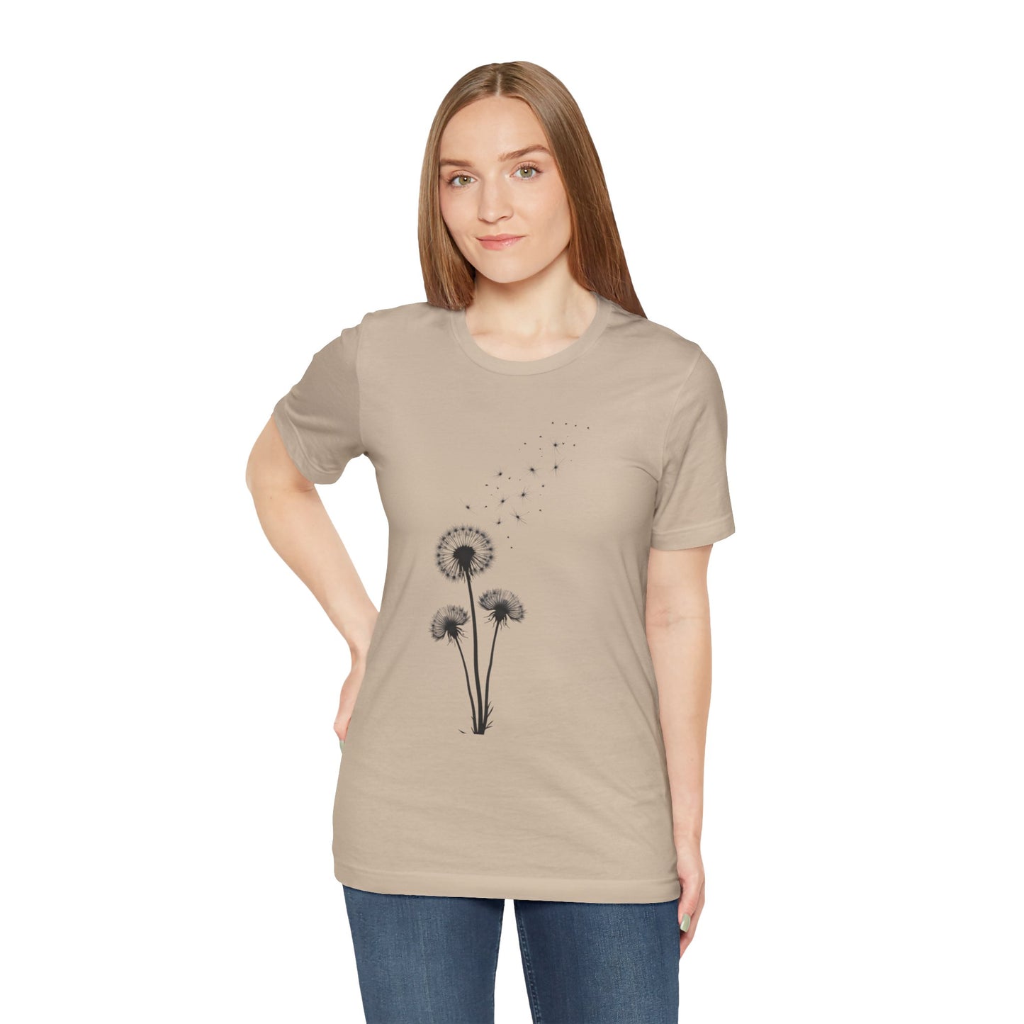 Dandelion Dreams Unisex Jersey Short Sleeve Tee - Nature-Inspired Tee for Relaxed Vibes