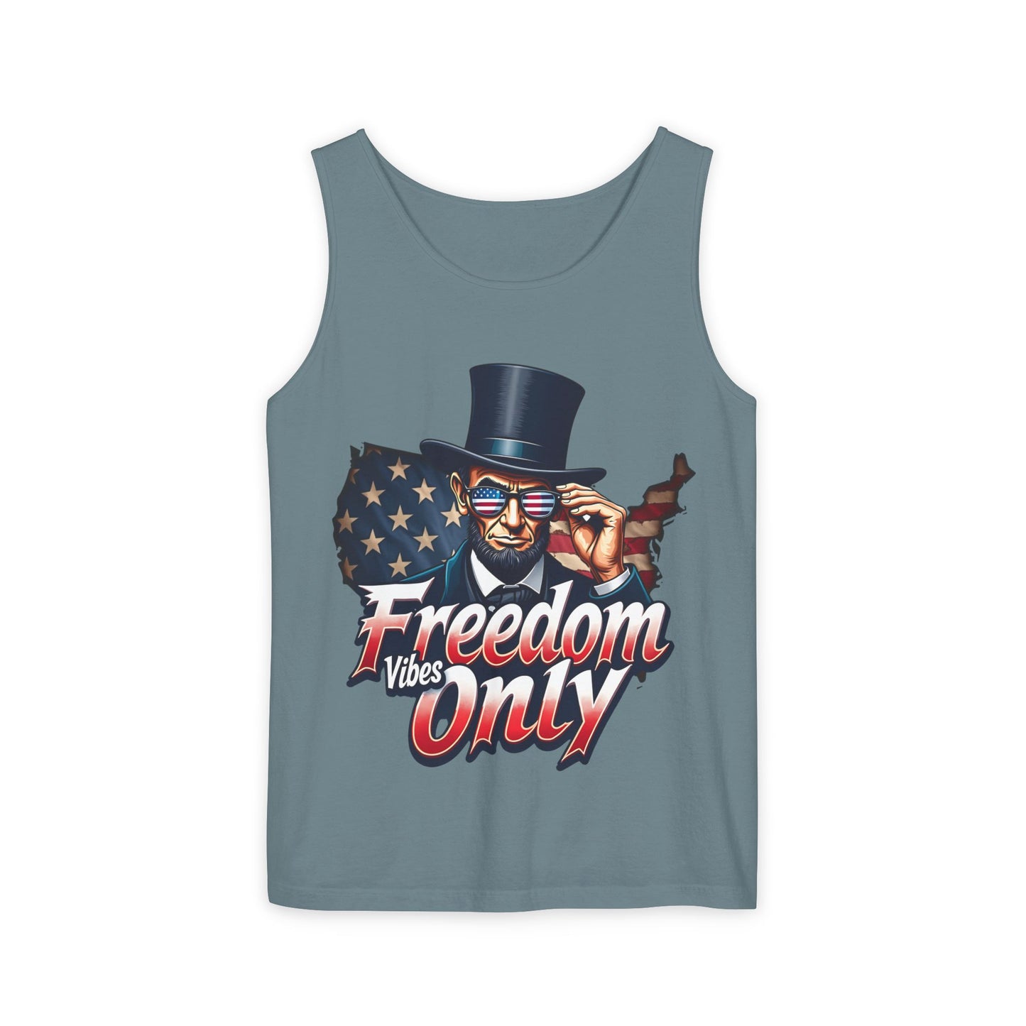 Freedom Vibes  Tank Top, Patriotic Summer Shirt, July 4th Apparel, Casual Independence Day Outfit, Gifts for Freedom Lovers