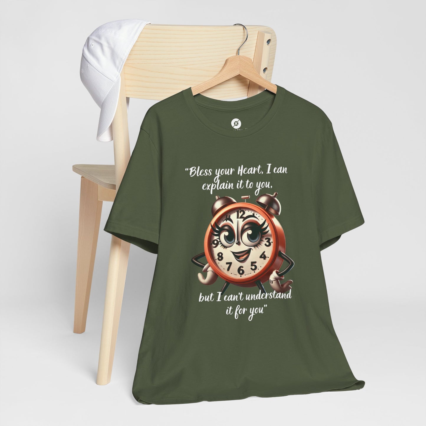 Quirky Clock Graphic Tee - "Bless Your Heart" Quote
