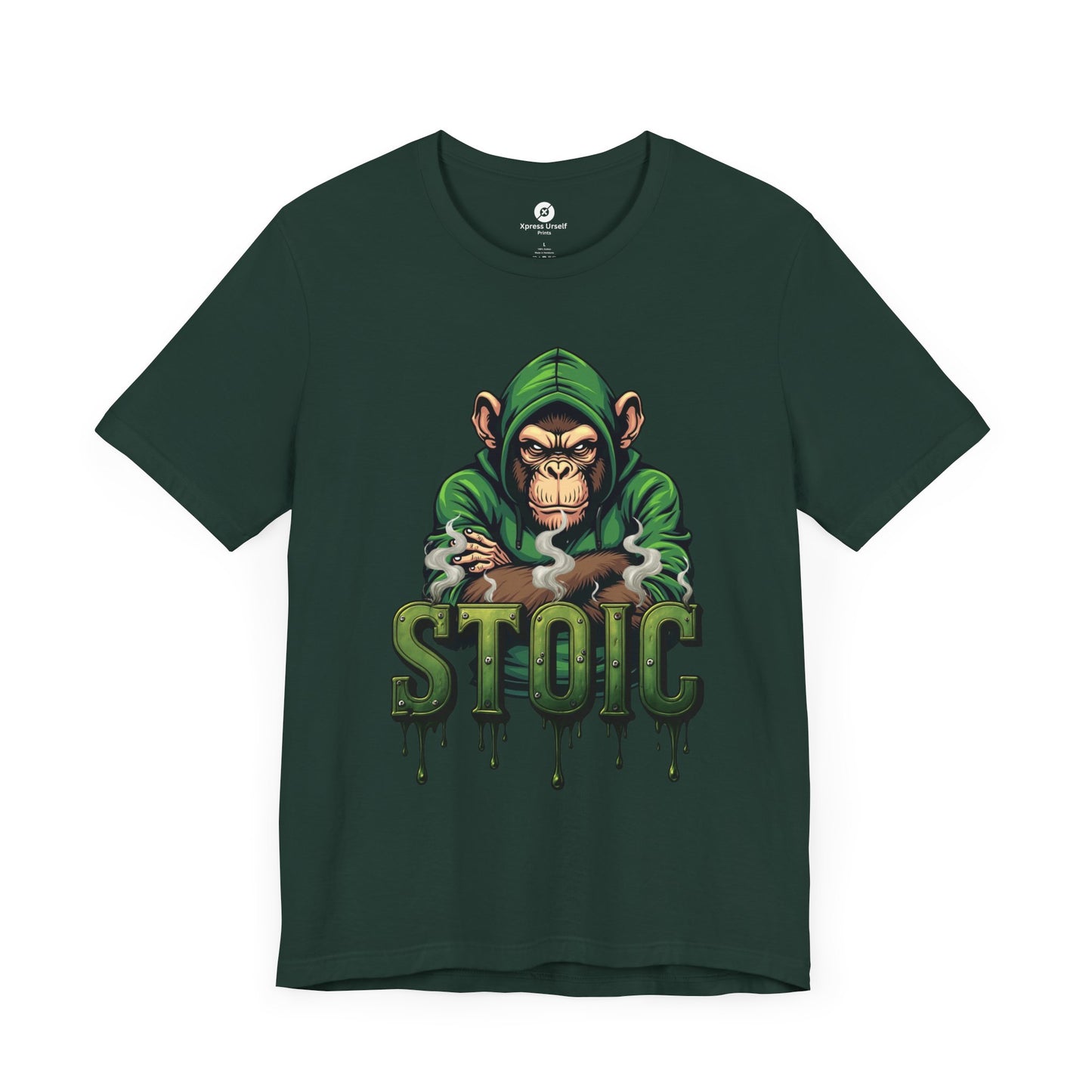 Stoic Monkey Unisex Tee - Fun Graphic Short Sleeve Shirt