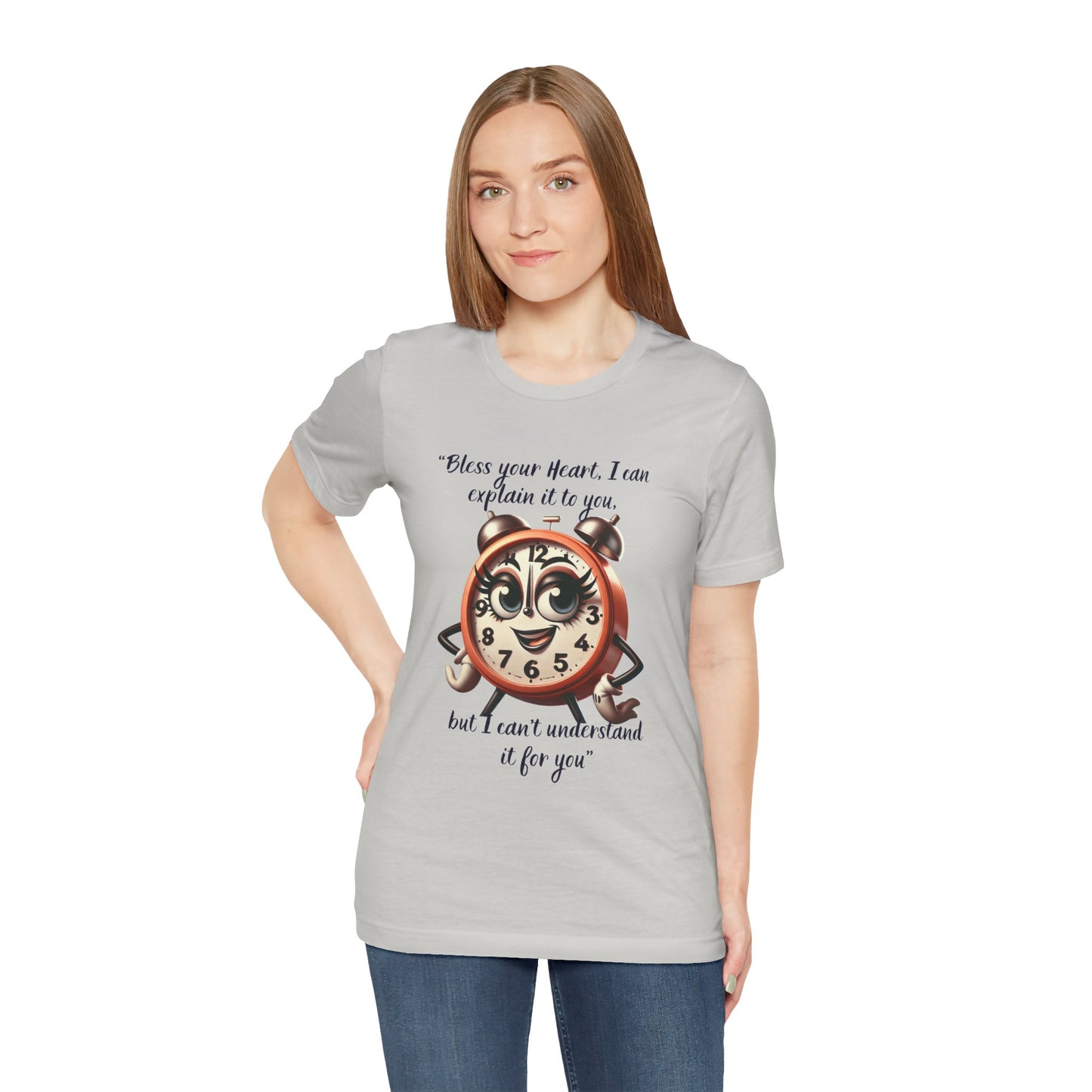 Quirky Clock Graphic Tee - "Bless Your Heart" Quote