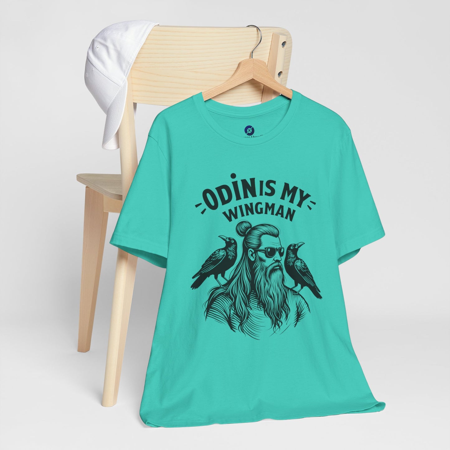 Odin's My Wingman Graphic Tee - Unisex Jersey Short Sleeve Shirt for Mythology Lovers
