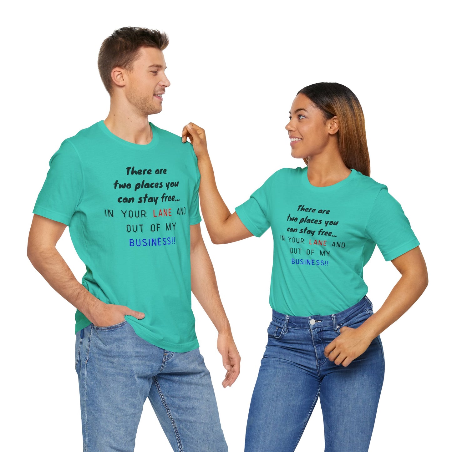 Funny Quote Unisex Jersey Tee - Stay in Your Lane