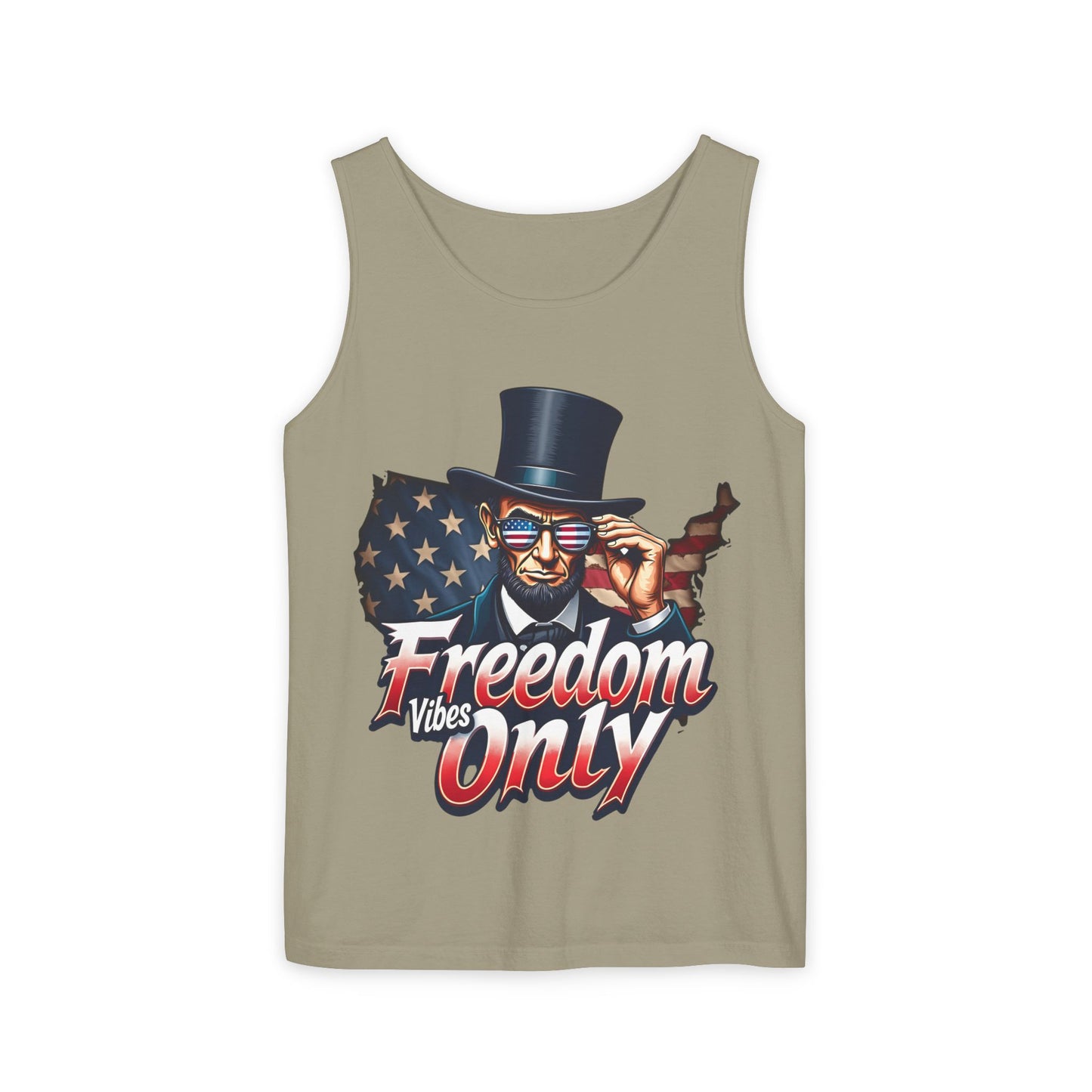 Freedom Vibes  Tank Top, Patriotic Summer Shirt, July 4th Apparel, Casual Independence Day Outfit, Gifts for Freedom Lovers