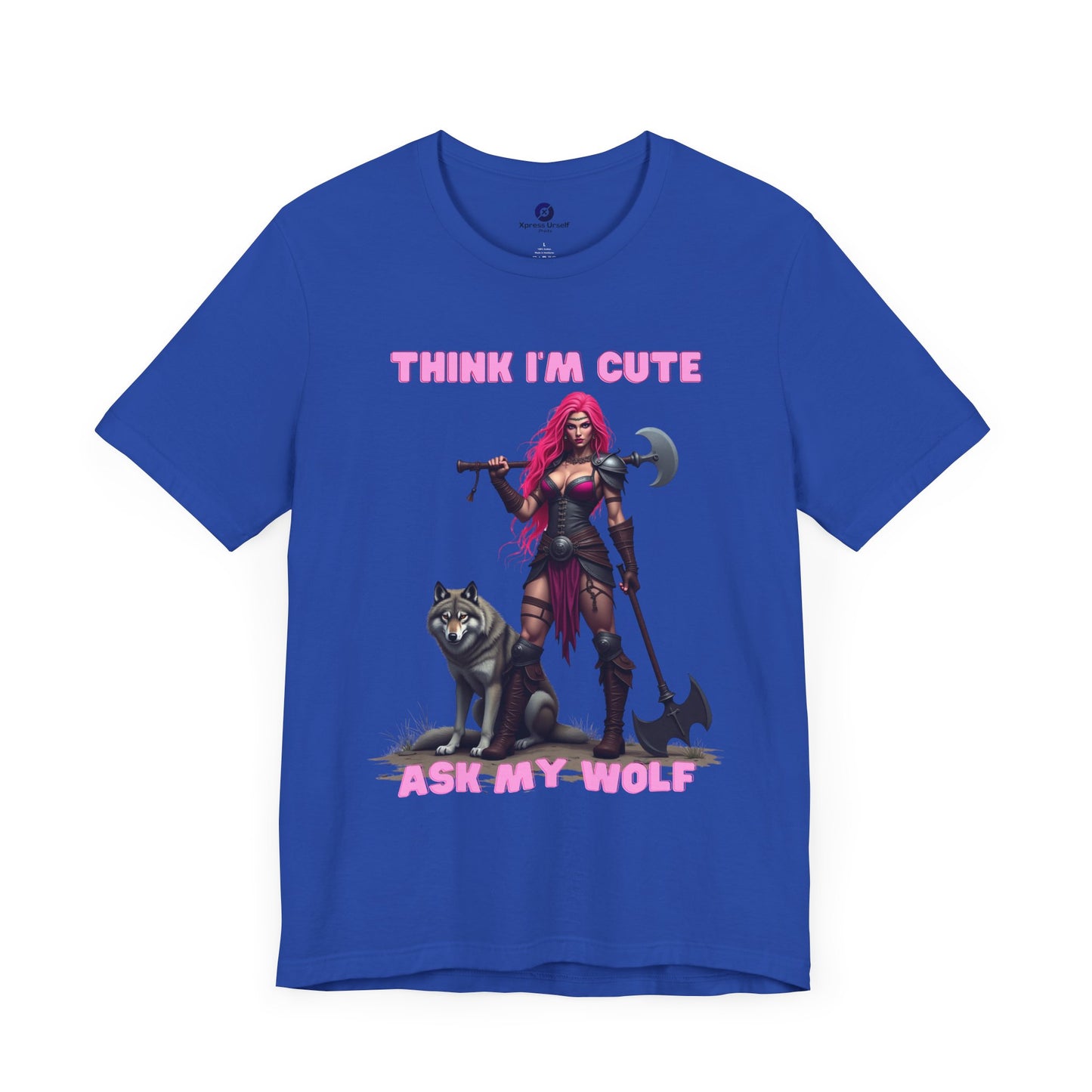 Think I'm Cute Unisex Jersey Tee with Warrior Design