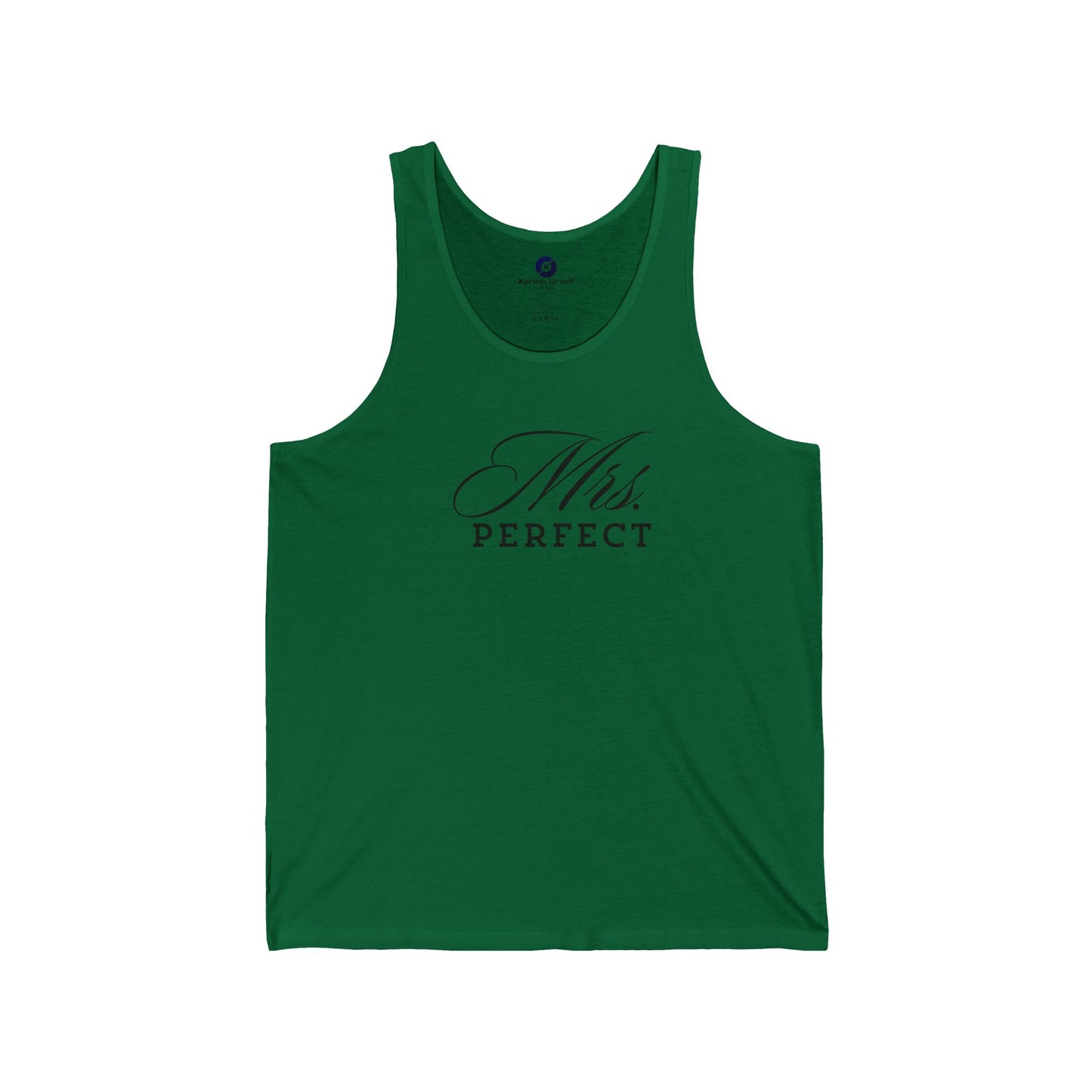 Mrs. Perfect Micro Rib Racer Tank Top, Flattering Summer Crop Top, Casual Daily Wear, Gift for Bridesmaids, Cute Workout Gear