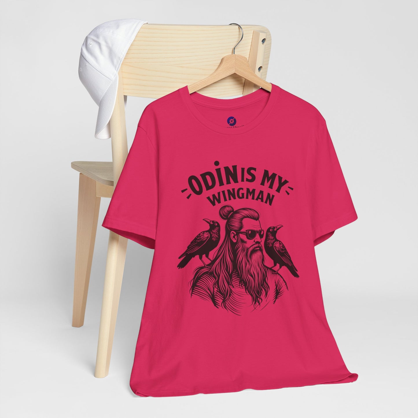 Odin's My Wingman Graphic Tee - Unisex Jersey Short Sleeve Shirt for Mythology Lovers
