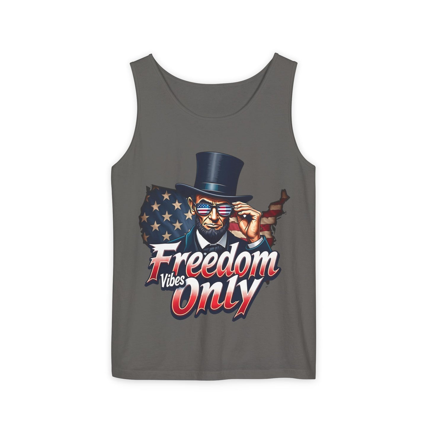 Freedom Vibes  Tank Top, Patriotic Summer Shirt, July 4th Apparel, Casual Independence Day Outfit, Gifts for Freedom Lovers