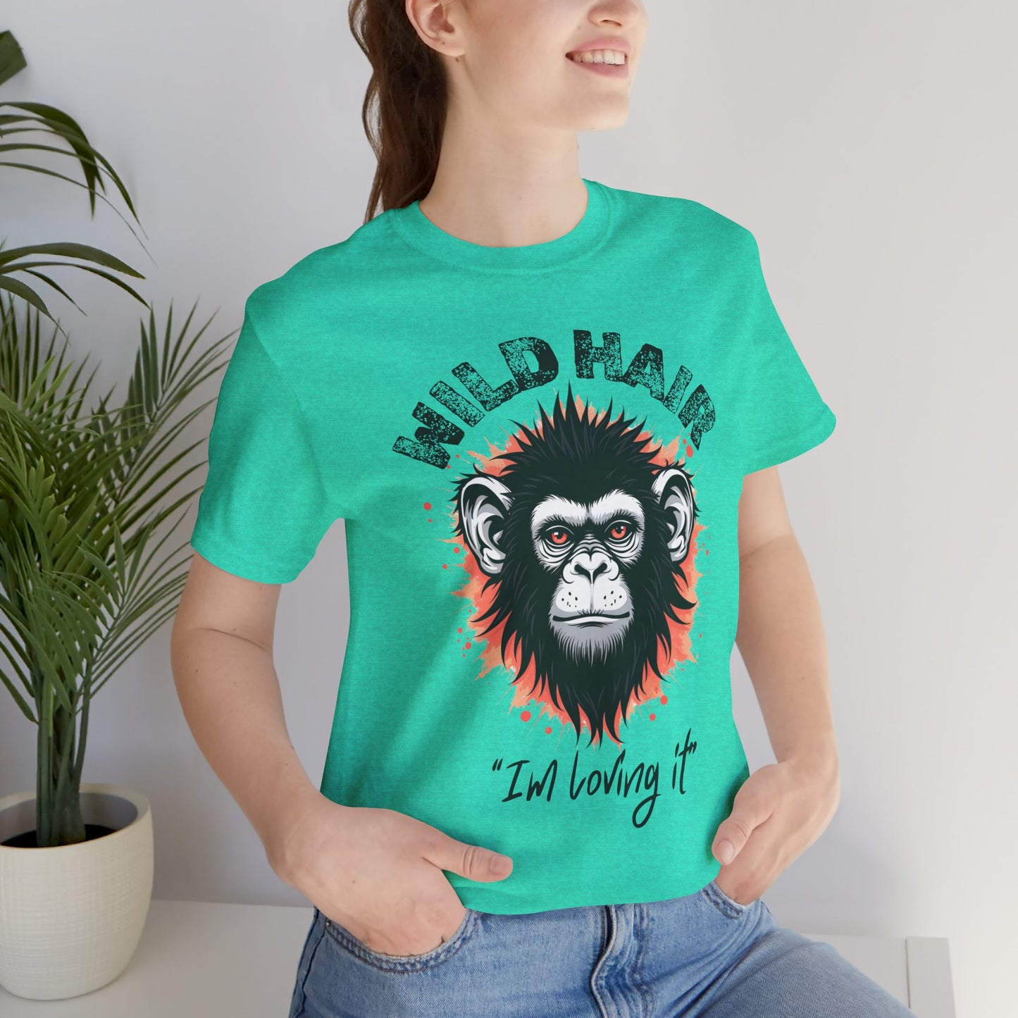 Wild Hair Gorilla Unisex Short Sleeve Tee | Fun Graphic Shirt for Casual Wear