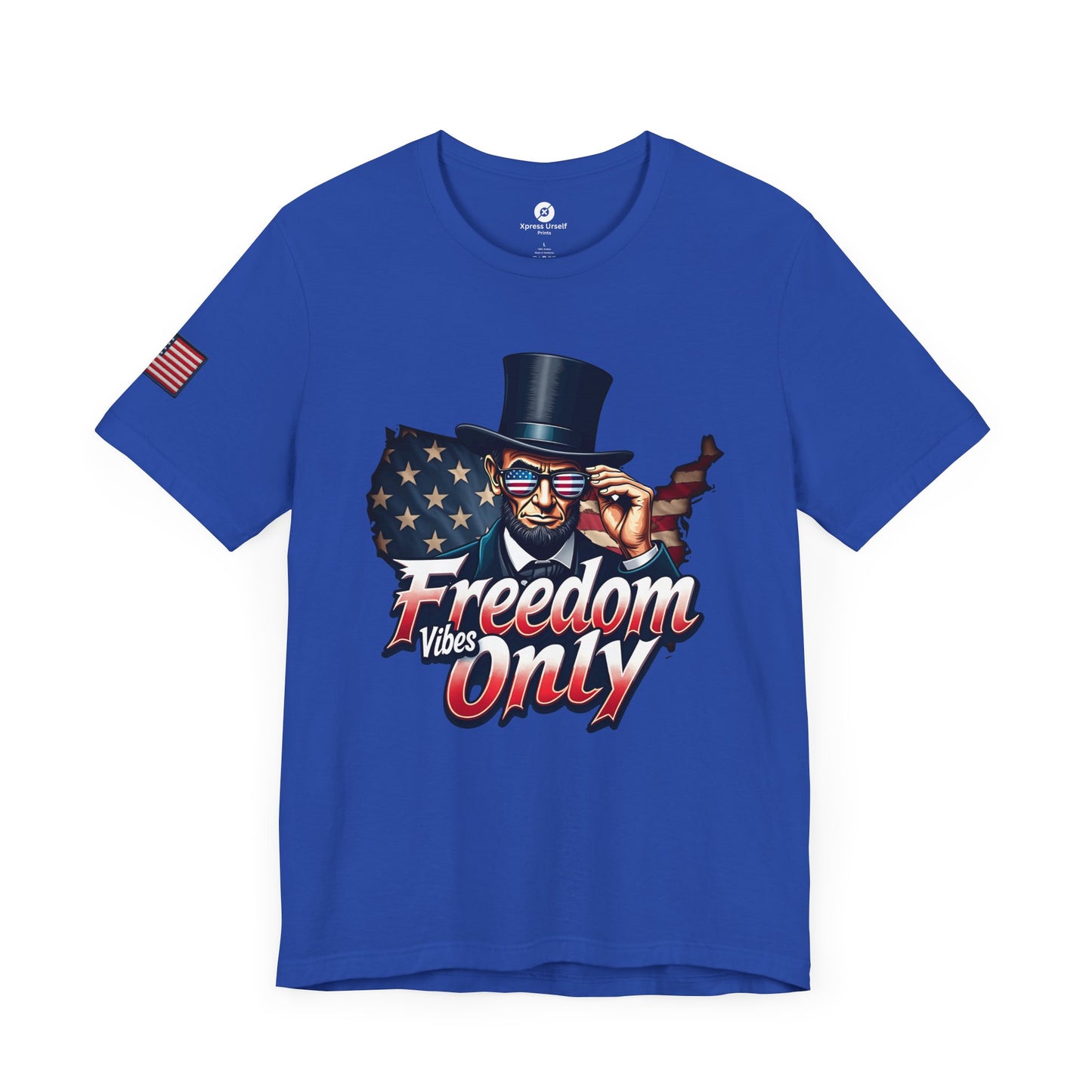 Freedom Vibes Only Unisex Short Sleeve Tee - Patriotic Graphic T-Shirt
