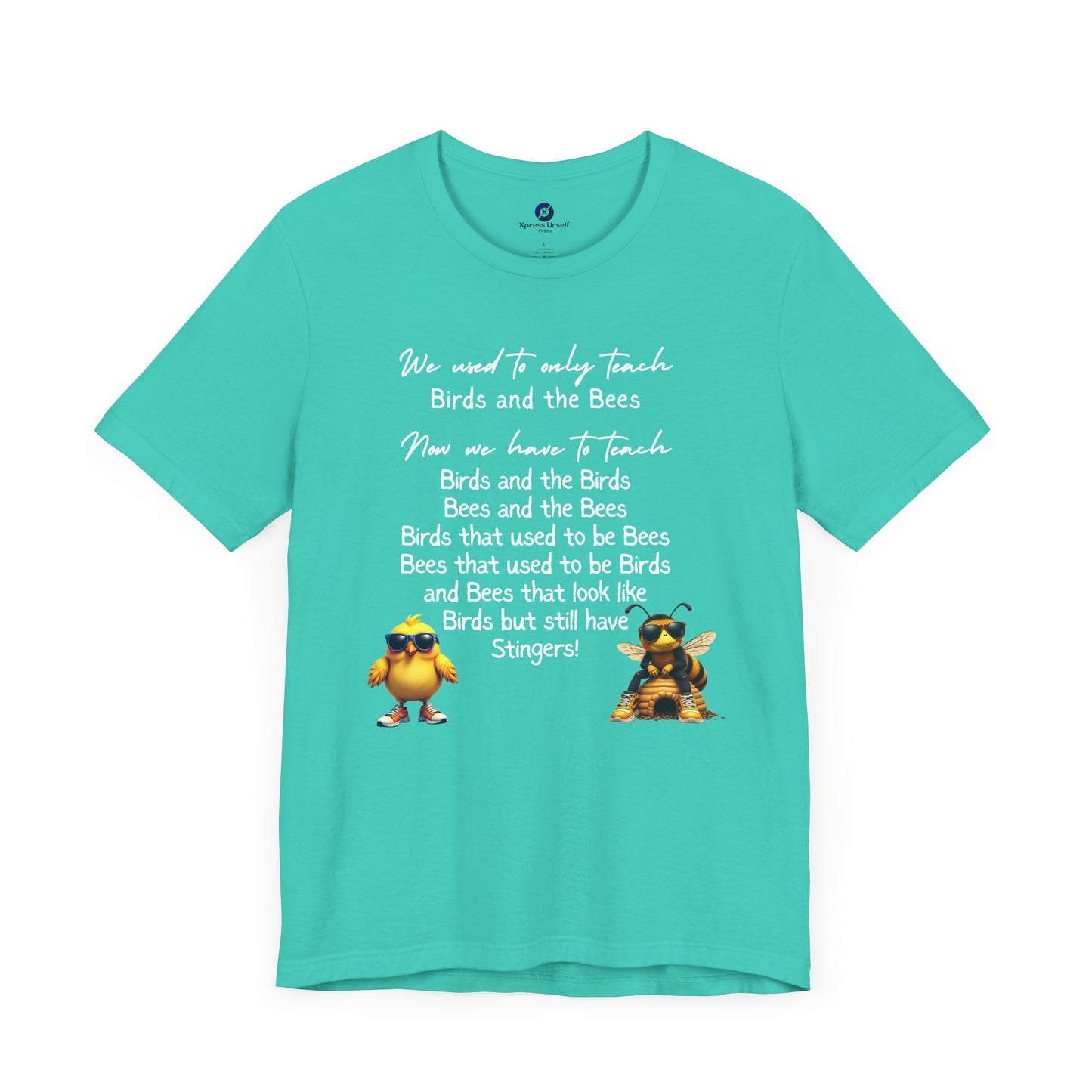 Funny Birds and Bees Tee - Unisex Short Sleeve T-Shirt, Parenting Humor Shirt, Educational Gift, Adult Humor, Nature Lover Tee