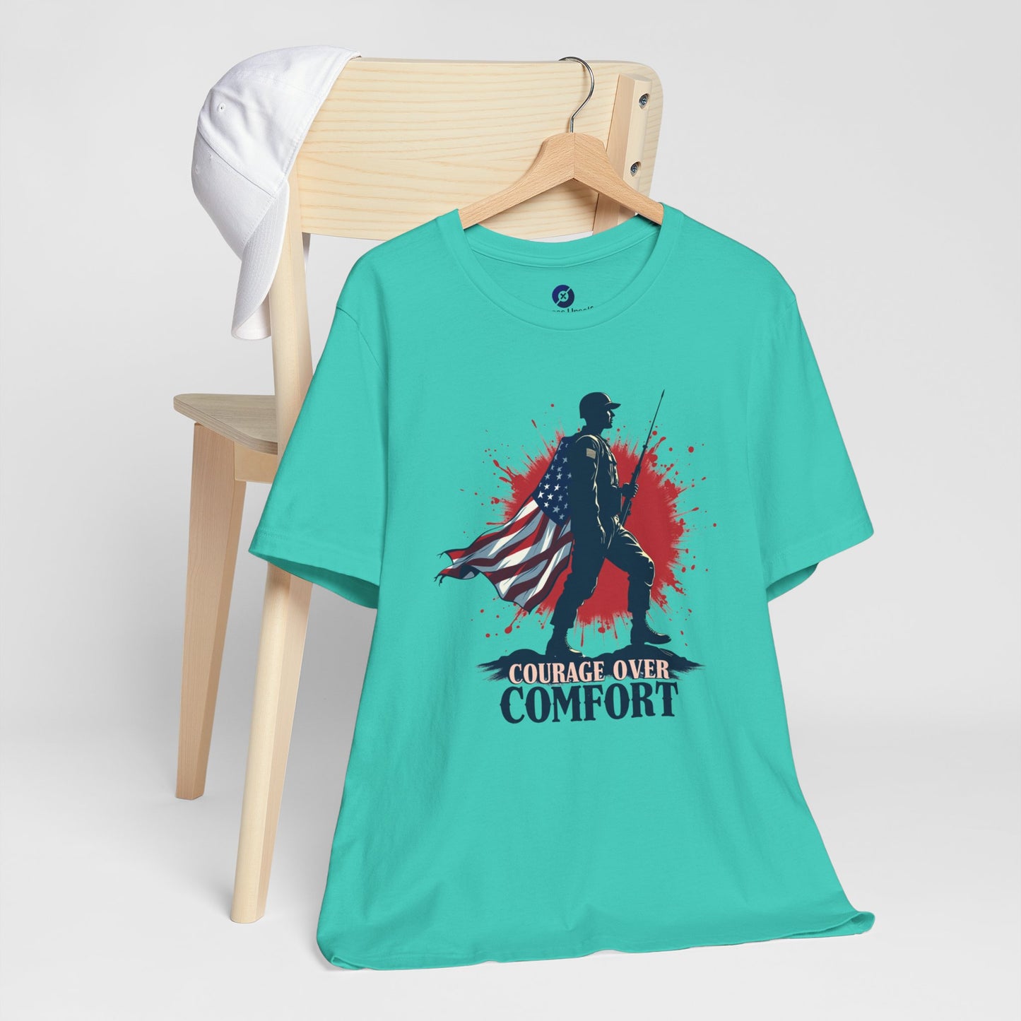 Courage Over Comfort Unisex Short Sleeve Tee - Patriotic T-Shirt